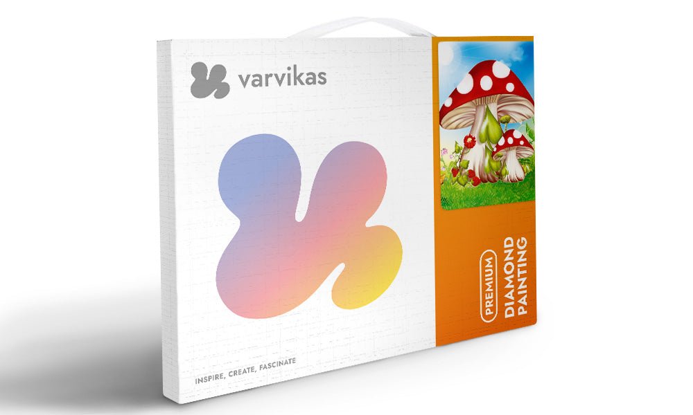 5D Diamond Painting 17х22 cm | Fly agaric mushrooms (X005e) – Diamond painting | Varvikas.Shop