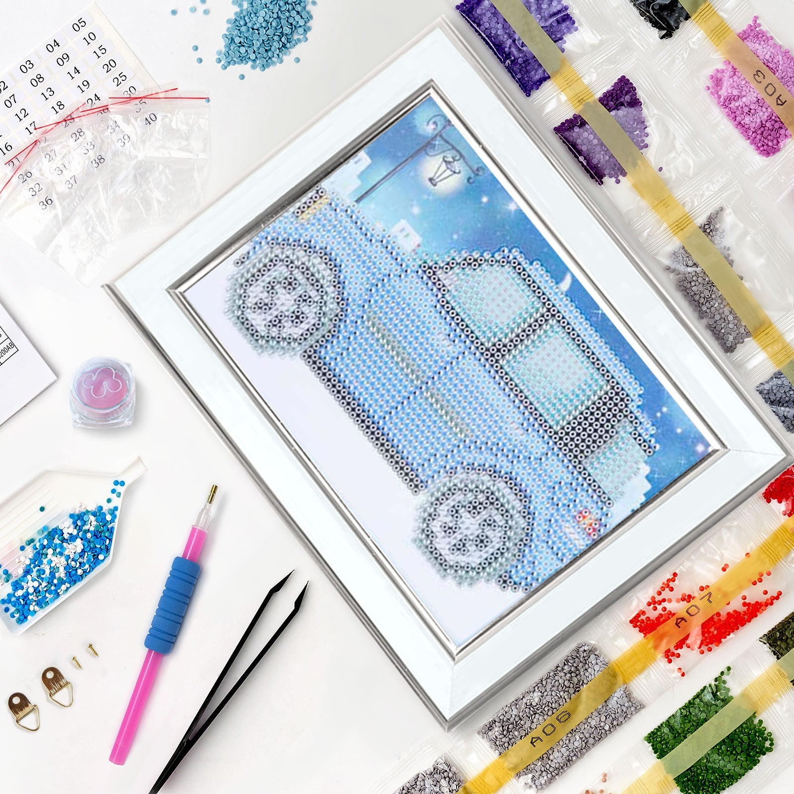 5D Diamond Painting 17х22 cm | Small Cars (X011e) – Diamond painting | Varvikas.Shop