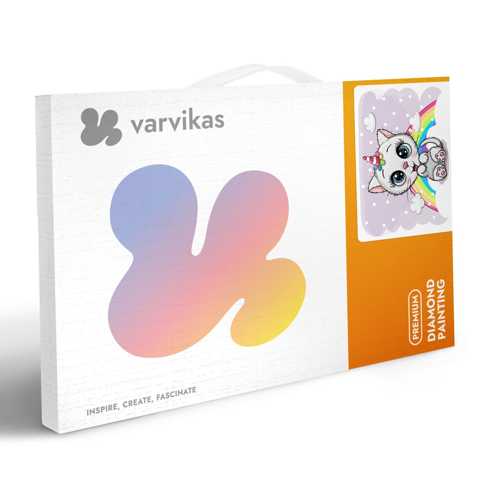 5D Diamond Painting 20x30 cm | Cute Unicorn Kitten (LC039e) – Diamond painting | Varvikas.Shop