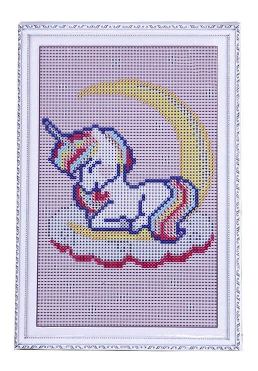 5D Diamond Painting 20x30 cm | Dreaming Baby Unicorn (LC026e) – Diamond painting | Varvikas.Shop