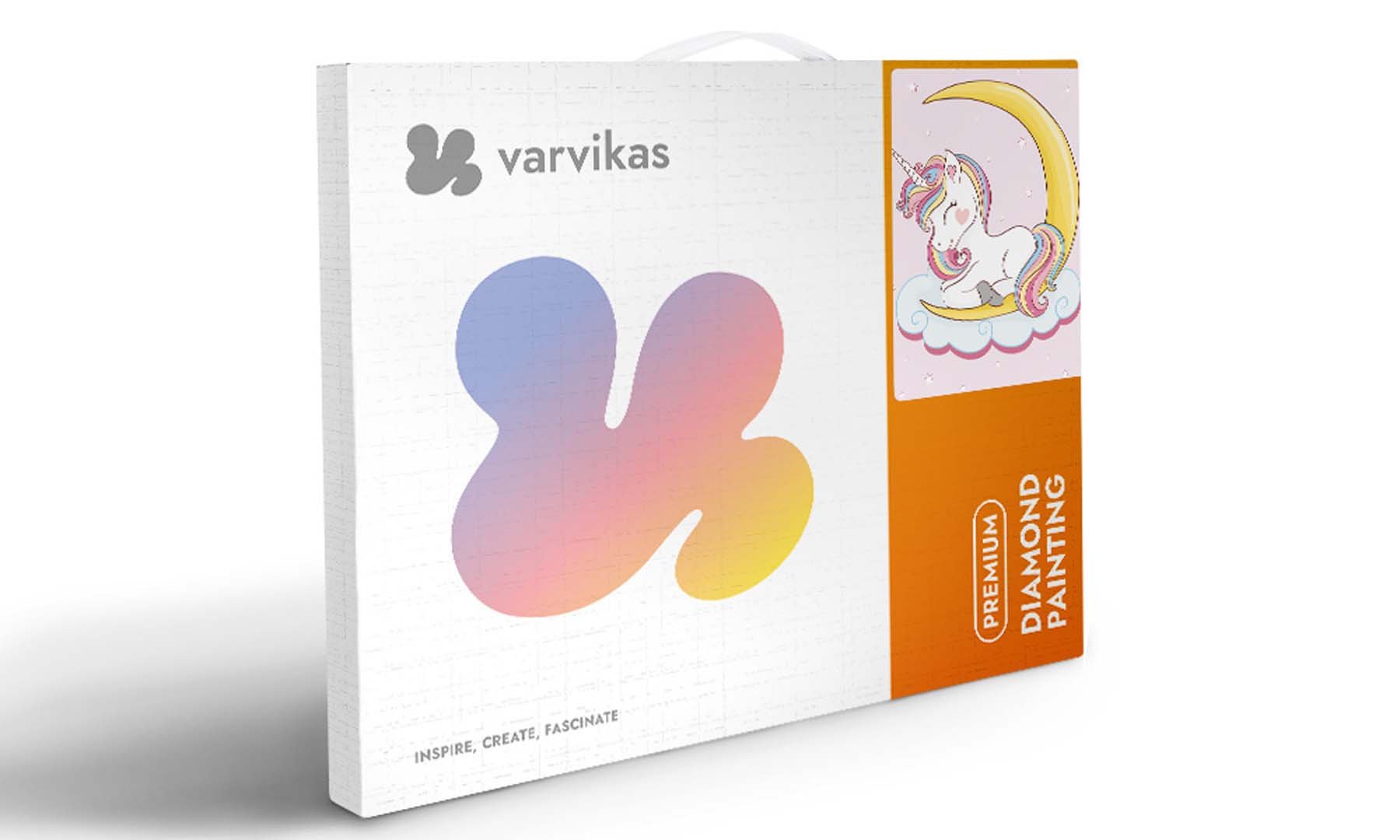 5D Diamond Painting 20x30 cm | Dreaming Baby Unicorn (LC026e) – Diamond painting | Varvikas.Shop