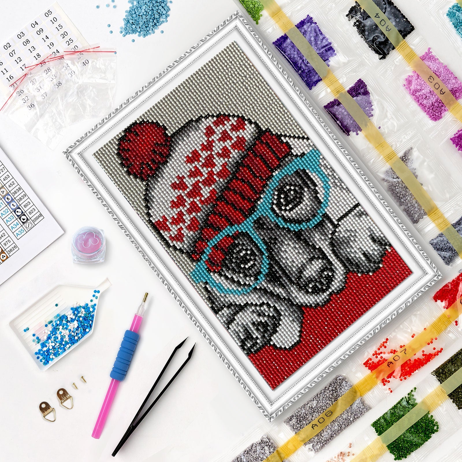 5D Diamond Painting 20x30 cm | Fashionable Dog (LC008e) – Diamond painting | Varvikas.Shop