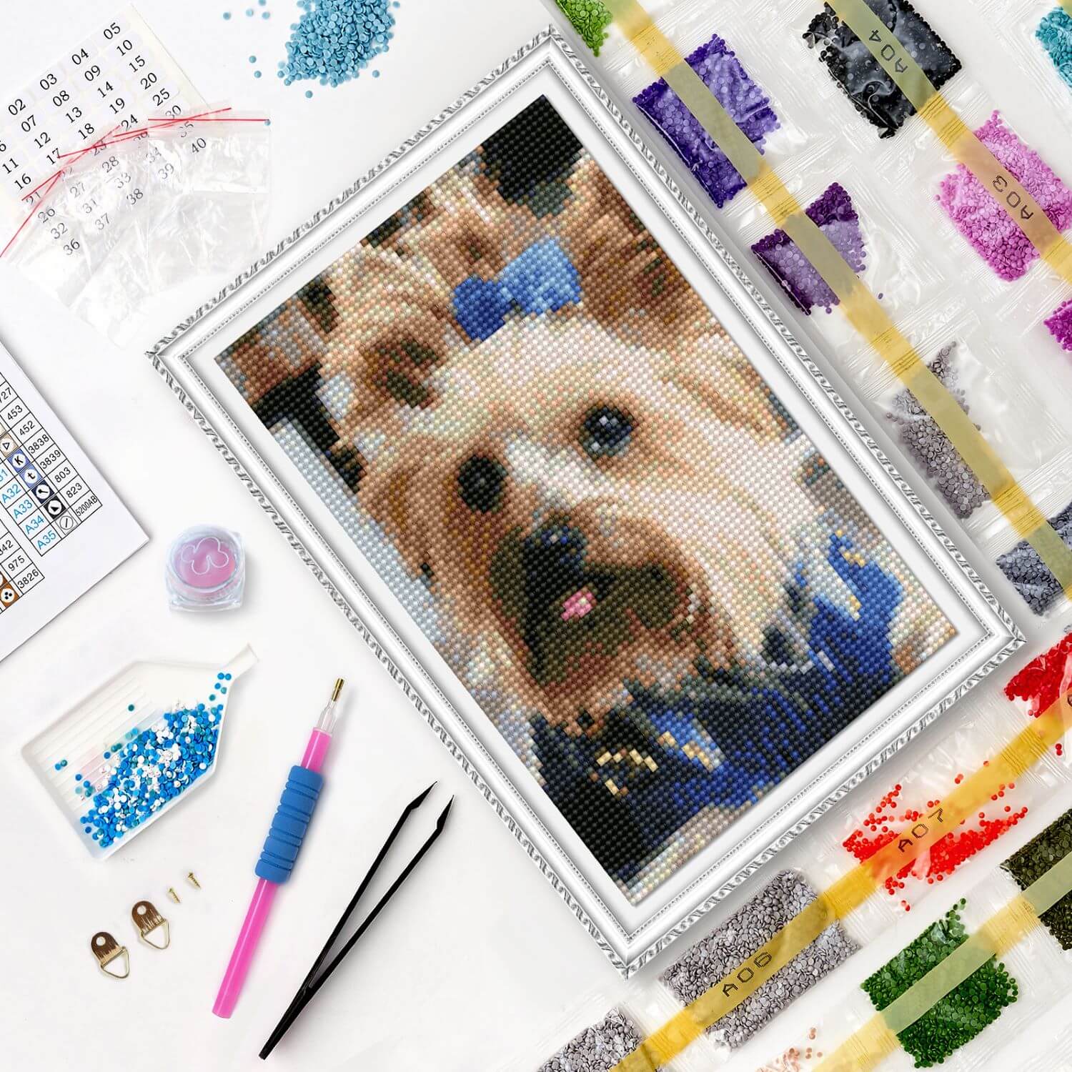 5D Diamond Painting 20x30 cm | Fluffy Fashionista (LC055e) – Diamond painting | Varvikas.Shop