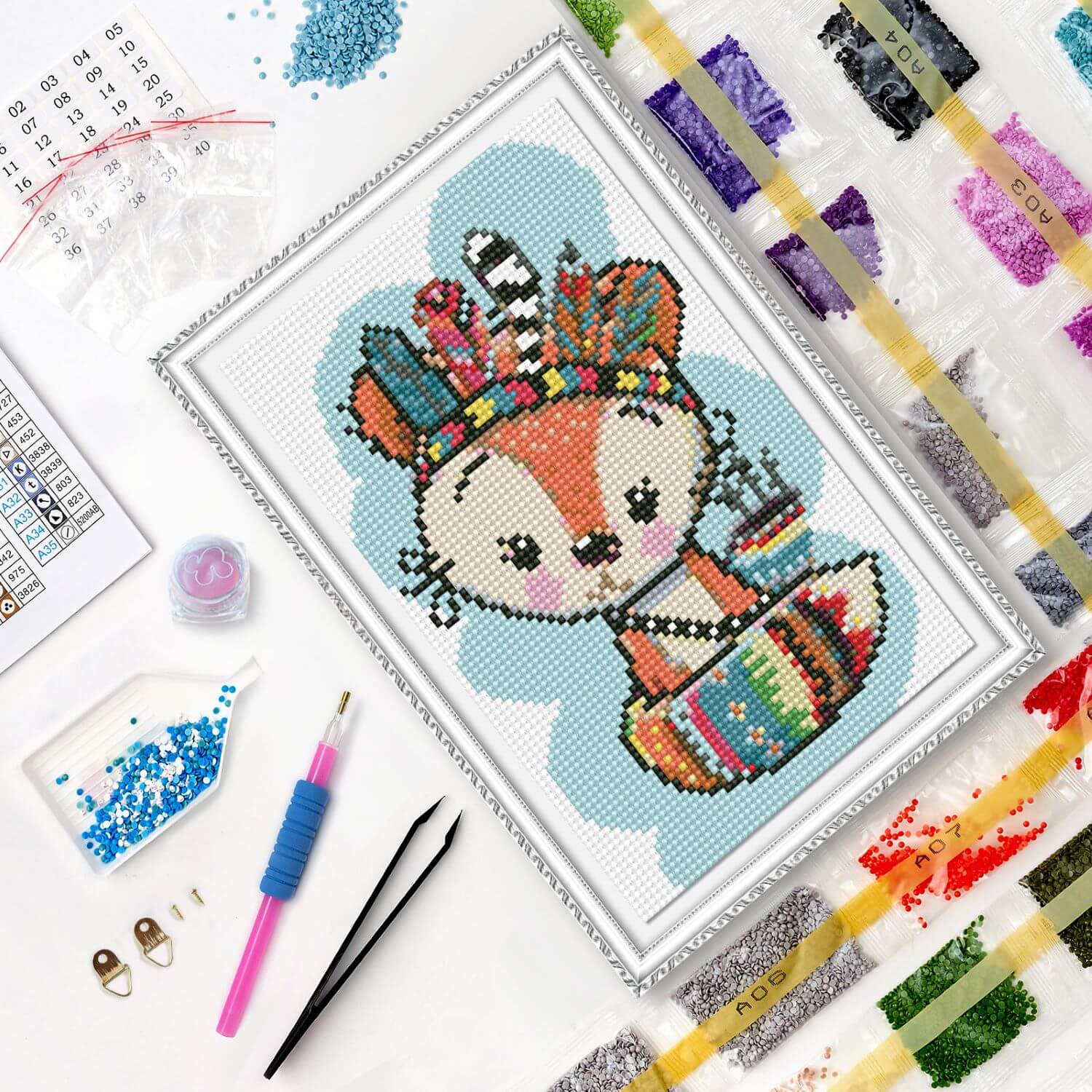 5D Diamond Painting 20x30 cm | The Indian (LC042e) – Diamond painting | Varvikas.Shop