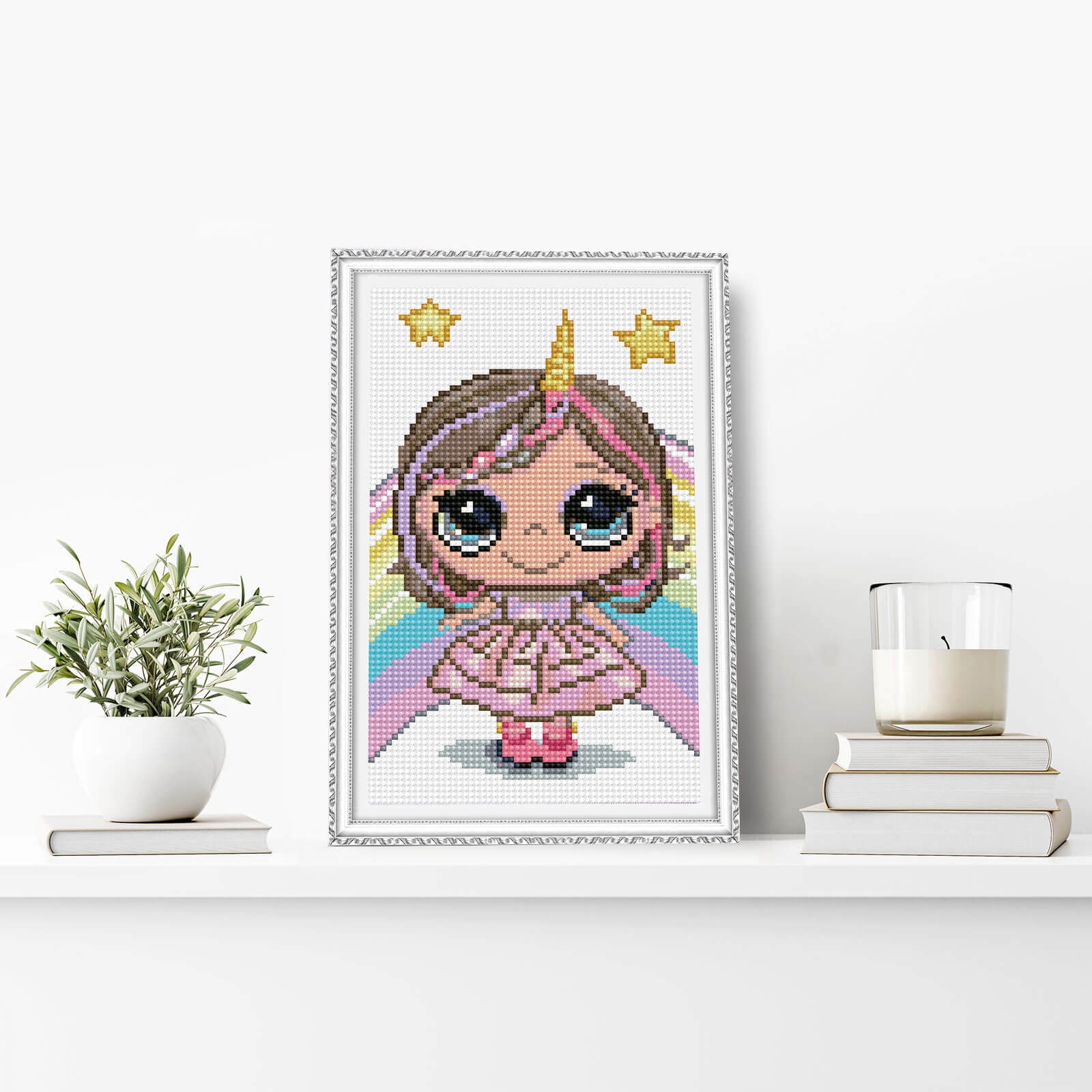 5D Diamond Painting 20x30 cm | Unicorn Girl (LC041e) – Diamond painting | Varvikas.Shop