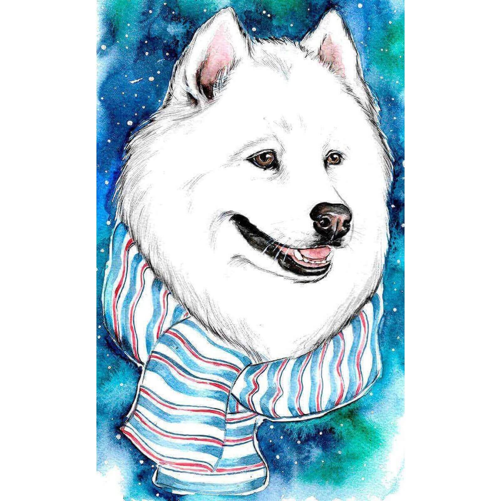 5D Diamond Painting 20x30 cm | White friend (LC010e) – Diamond painting | Varvikas.Shop