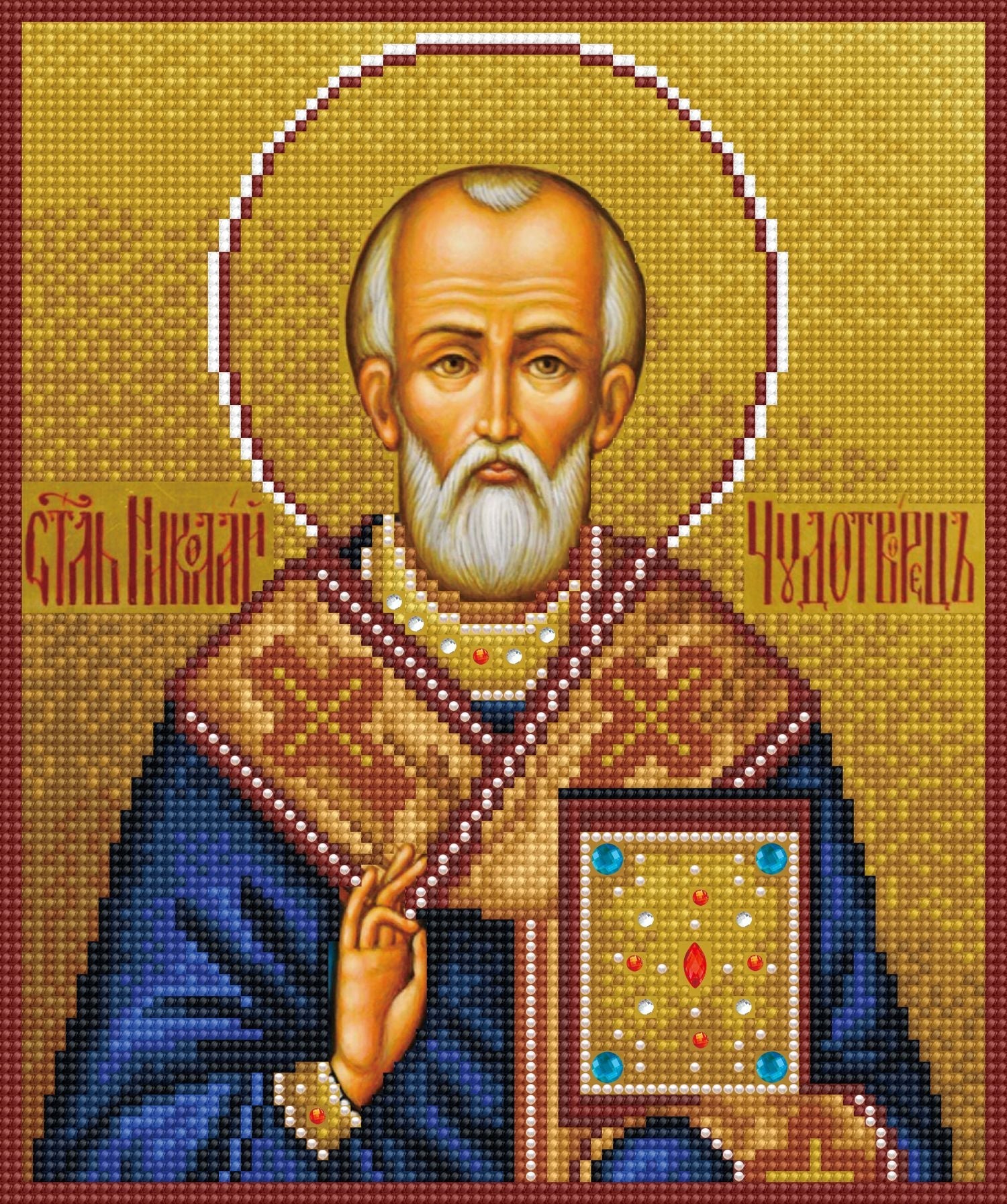 5D Diamond Painting 30x35 cm | Saint Nicholas of Myra (LD004e) – Diamond painting | Varvikas.Shop