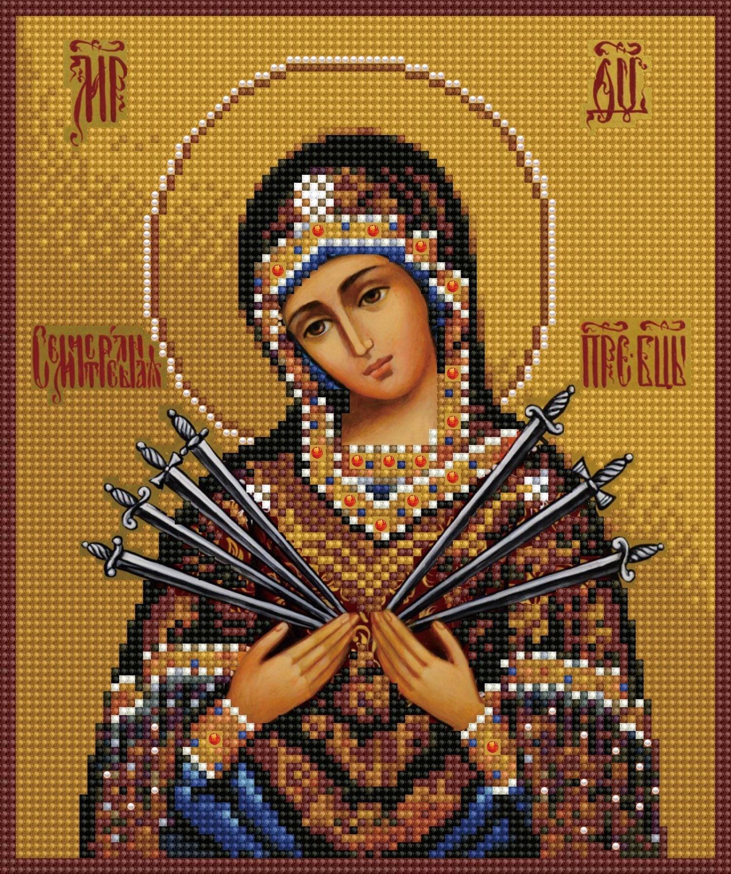 5D Diamond Painting 30x35 cm | The Softener of Evil Hearts Mother of God (LD005e) – Diamond painting | Varvikas.Shop