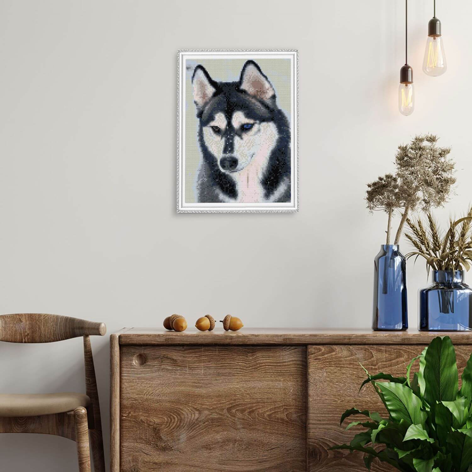 5D Diamond Painting 30x40 cm | Amazing husky (LE130e) – Diamond painting | Varvikas.Shop