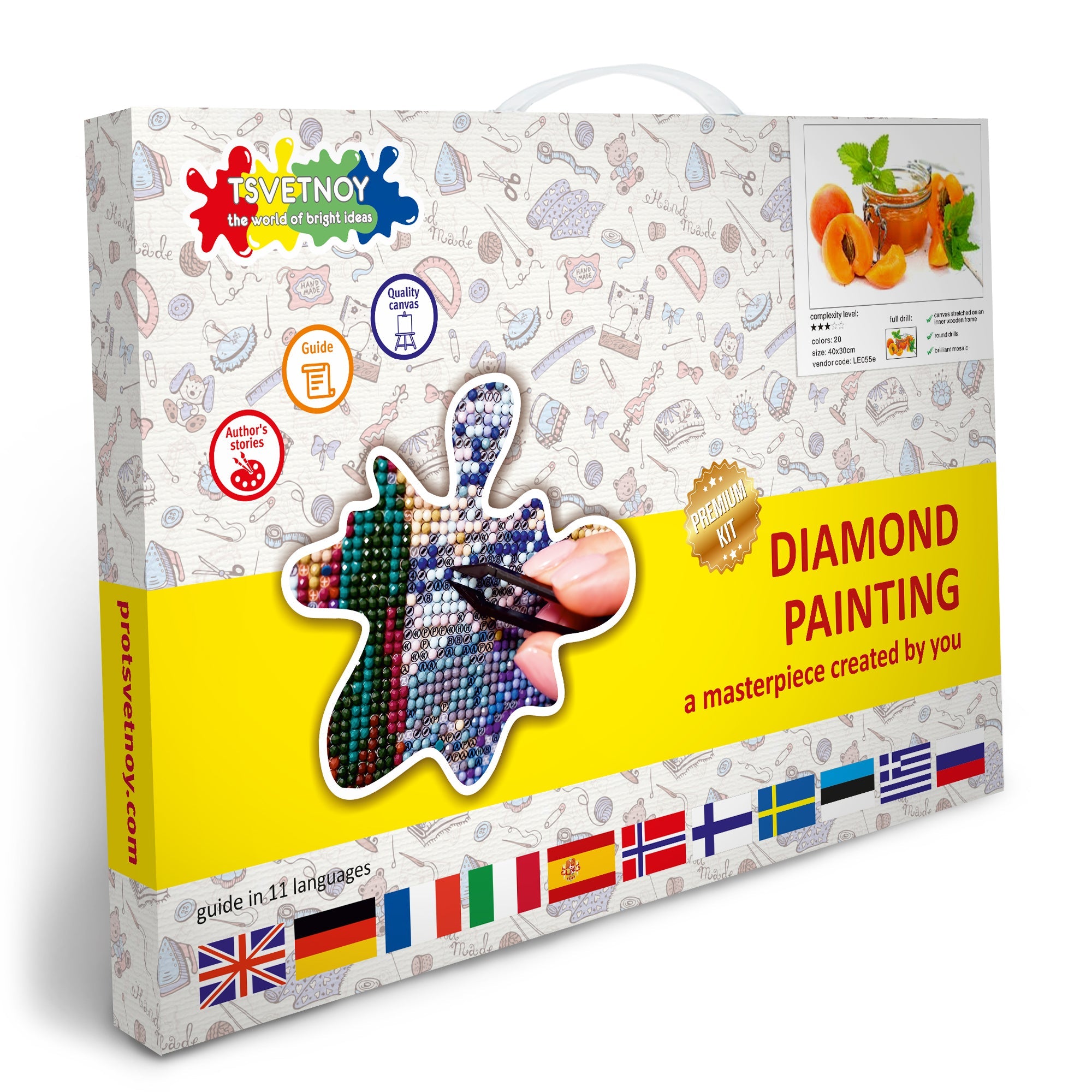 5D Diamond Painting 30x40 cm | Apricot Jam (LE055e) – Diamond painting | Varvikas.Shop