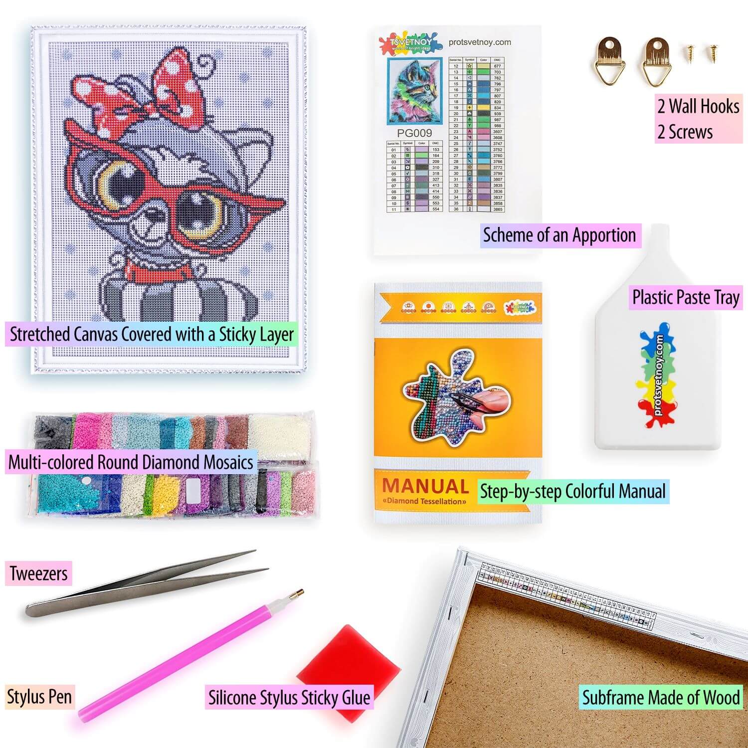 5D Diamond Painting 30x40 cm | Baby Raccoon (LE104e) – Diamond painting | Varvikas.Shop