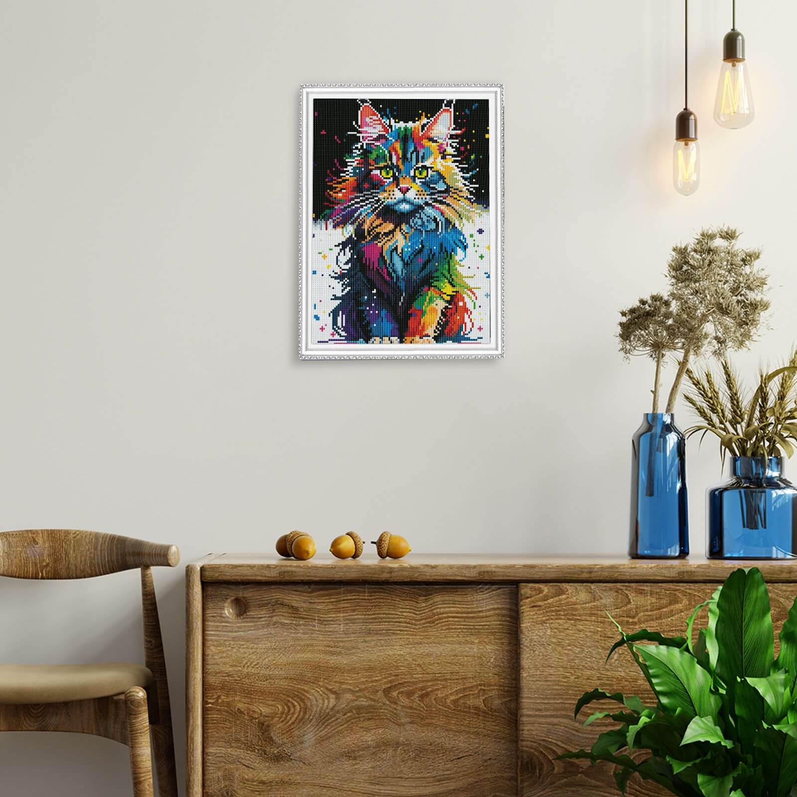5D Diamond Painting 30x40 cm | Bright Maine Coon (LE156e) – Diamond painting | Varvikas.Shop
