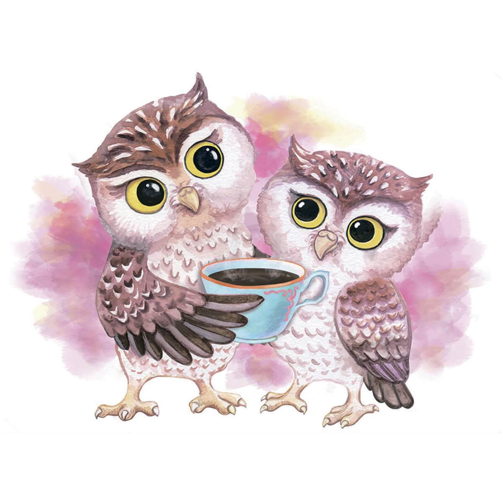 5D Diamond Painting 30x40 cm | Cute Owls (LE121e) – Diamond painting | Varvikas.Shop