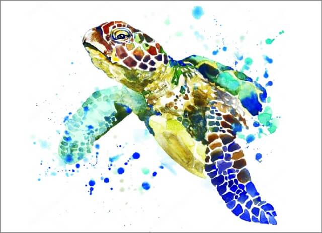 5D Diamond Painting 30x40 cm | Graceful Turtle (LE015e) – Diamond painting | Varvikas.Shop