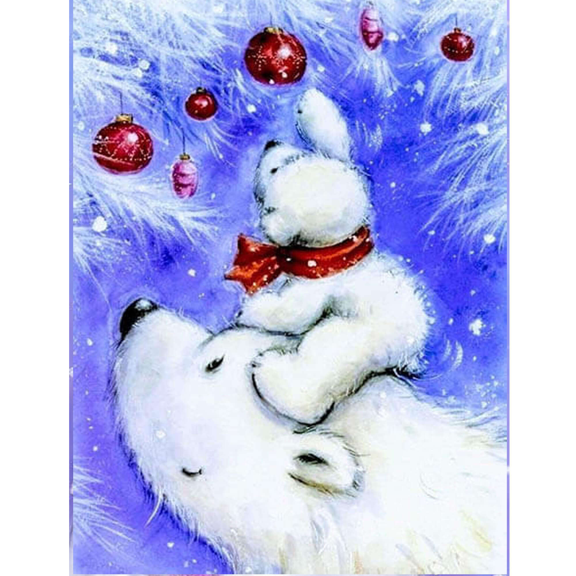 5D Diamond Painting 30x40 cm | Happy Polar Bear Family (LE125e) – Diamond painting | Varvikas.Shop