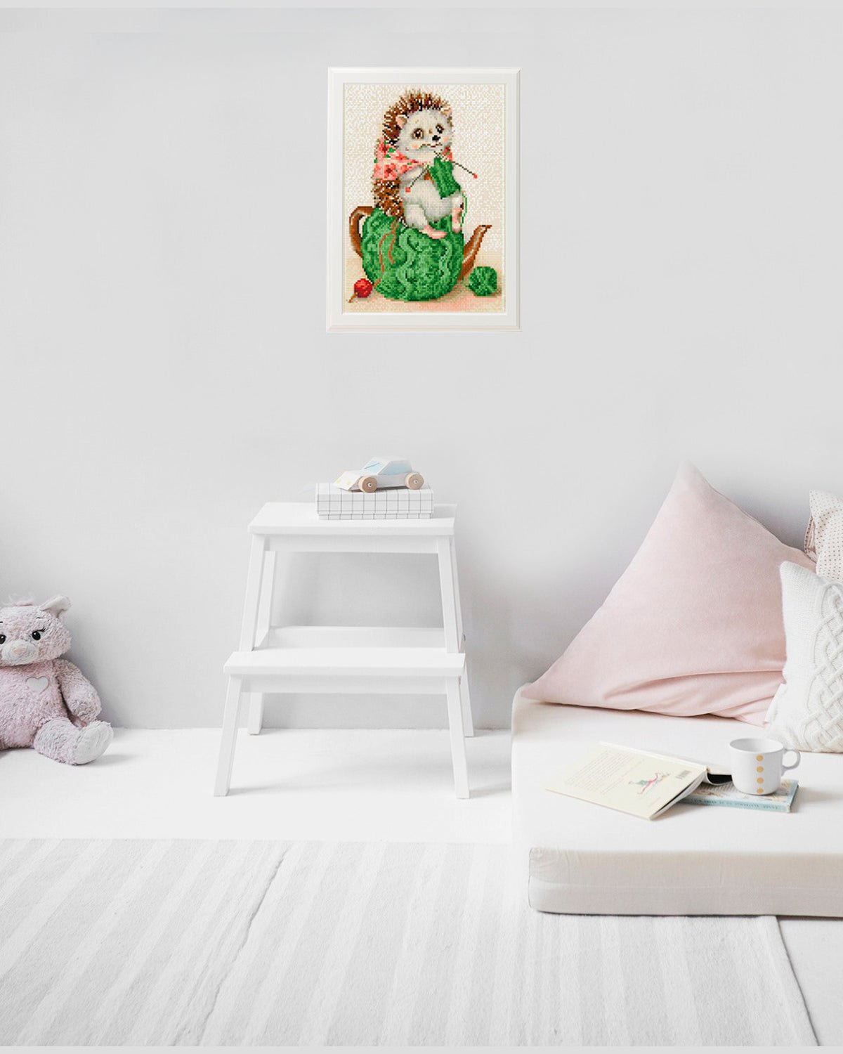5D Diamond Painting 30x40 cm | Hedgehog is cozy (LE032e) – Diamond painting | Varvikas.Shop
