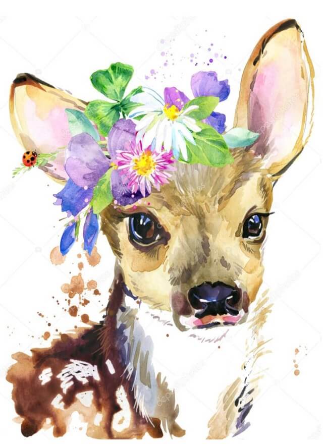 5D Diamond Painting 30x40 cm | Little Deer (LE014e) – Diamond painting | Varvikas.Shop