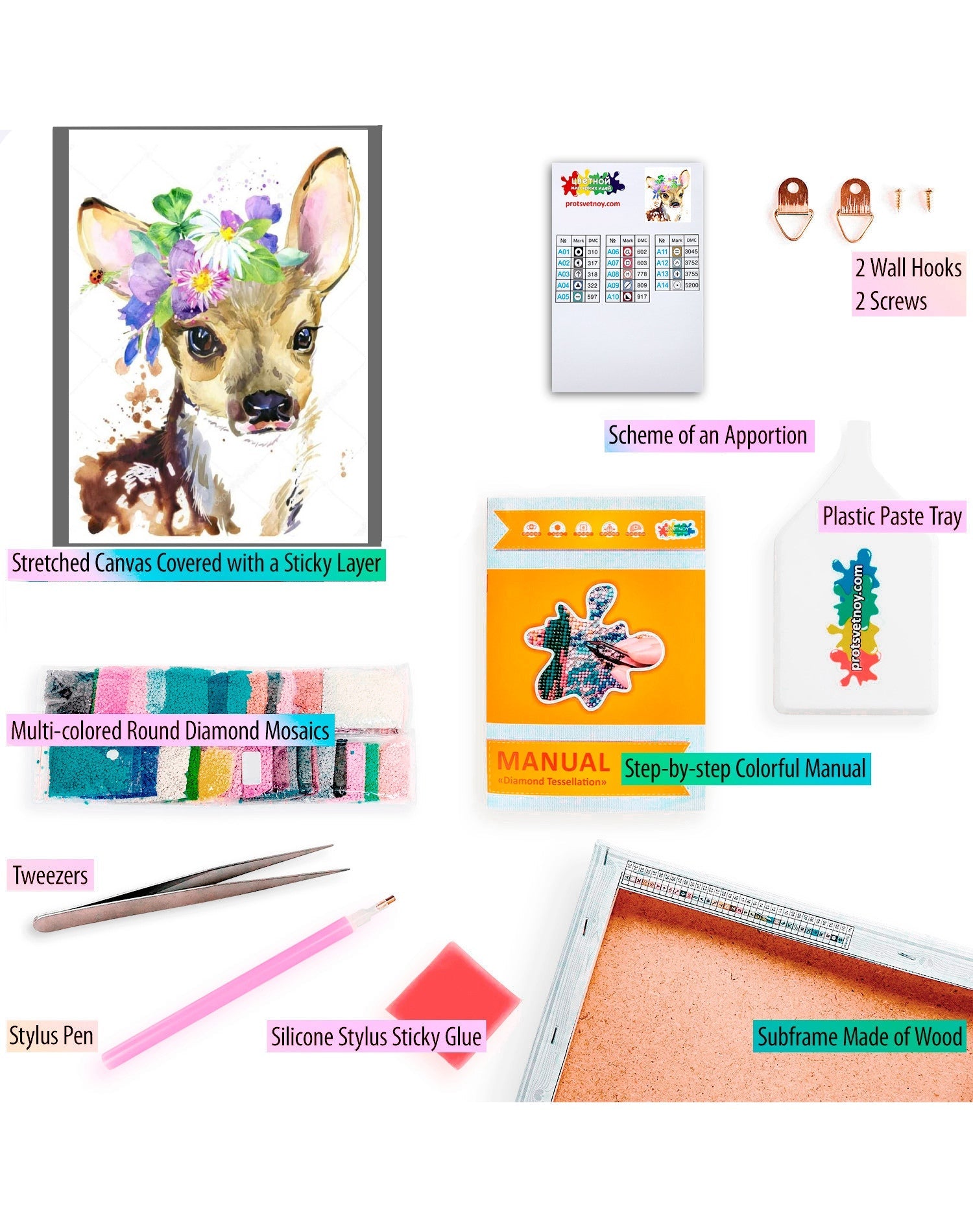 5D Diamond Painting 30x40 cm | Little Deer (LE014e) – Diamond painting | Varvikas.Shop