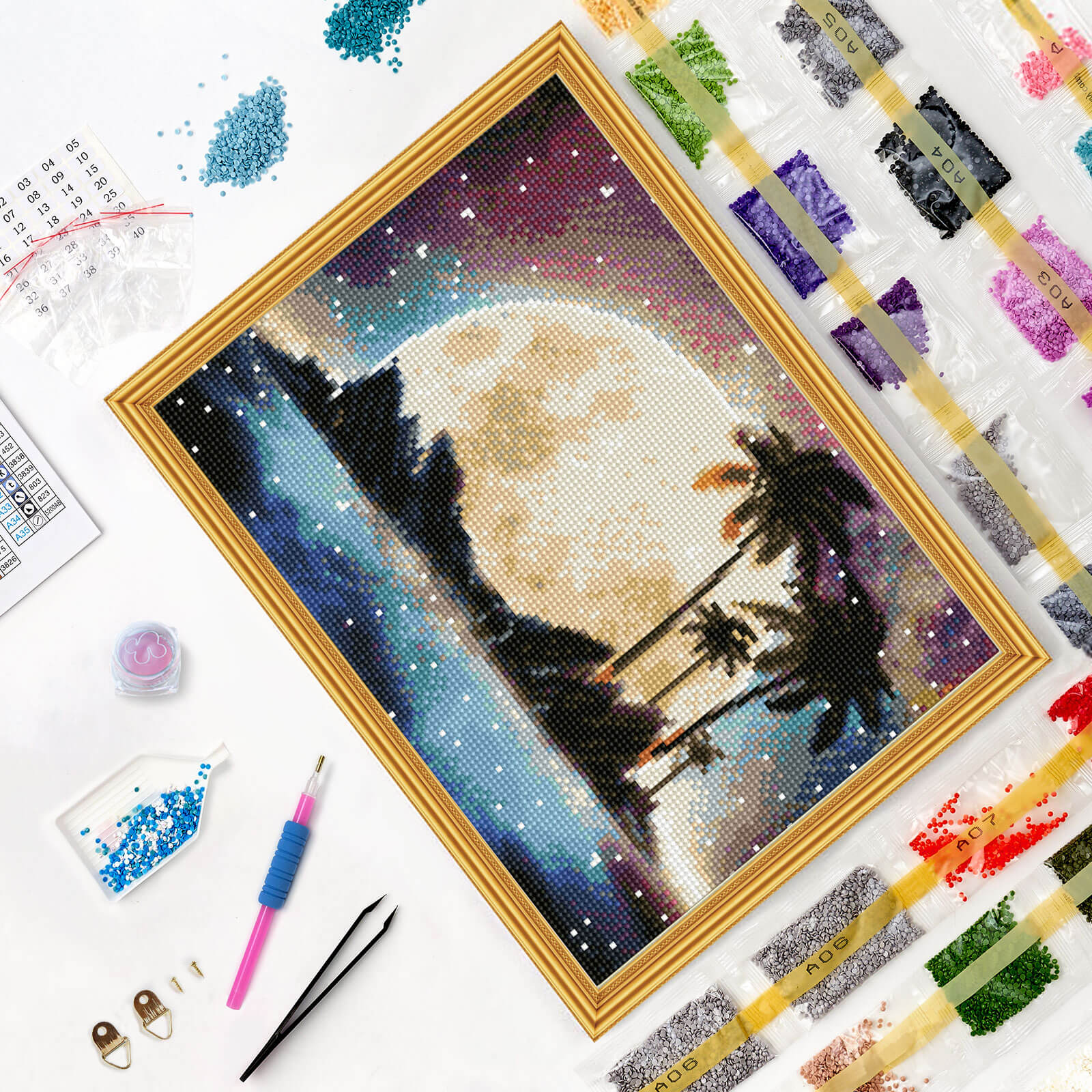 5D Diamond Painting 30x40 cm | Moon Magic (LE142e) – Diamond painting | Varvikas.Shop