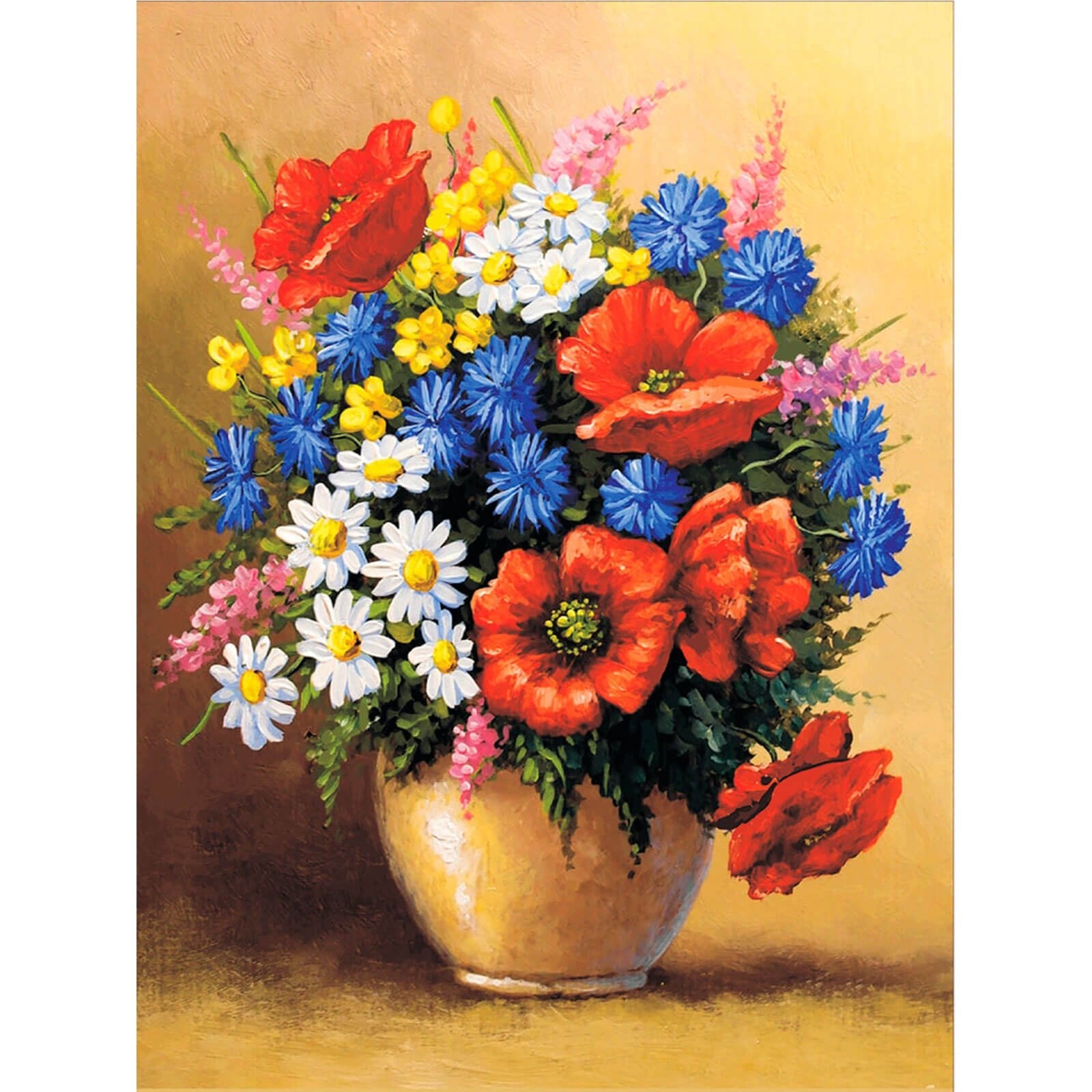 5D Diamond Painting 30x40 cm | Poppies Bouquet (LE117e) – Diamond painting | Varvikas.Shop