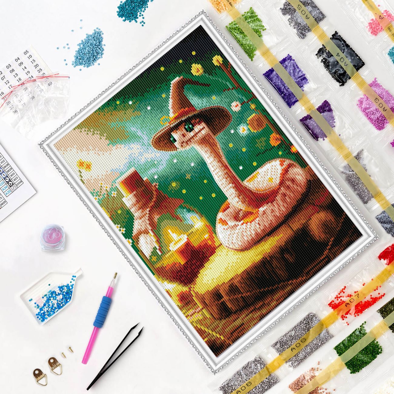 5D Diamond Painting 30x40 cm | Snakey the Sorceress (LE160e) – Diamond painting | Varvikas.Shop