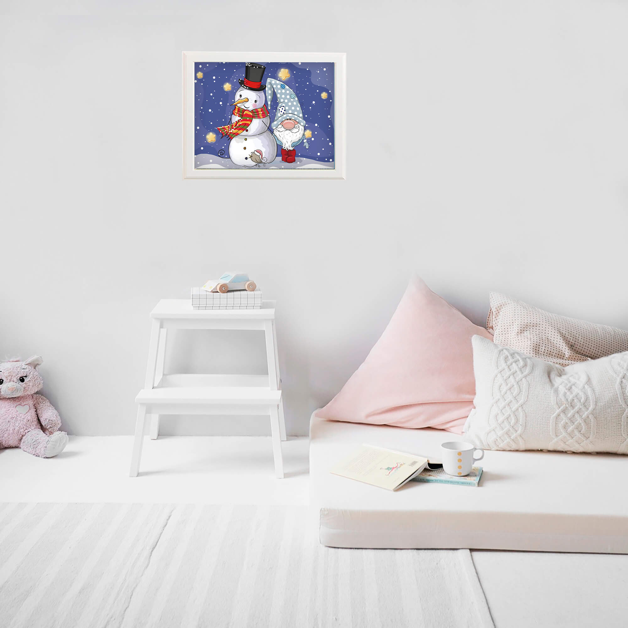 5D Diamond Painting 30x40 cm | Snowman with Dwarf (LE100e) – Diamond painting | Varvikas.Shop