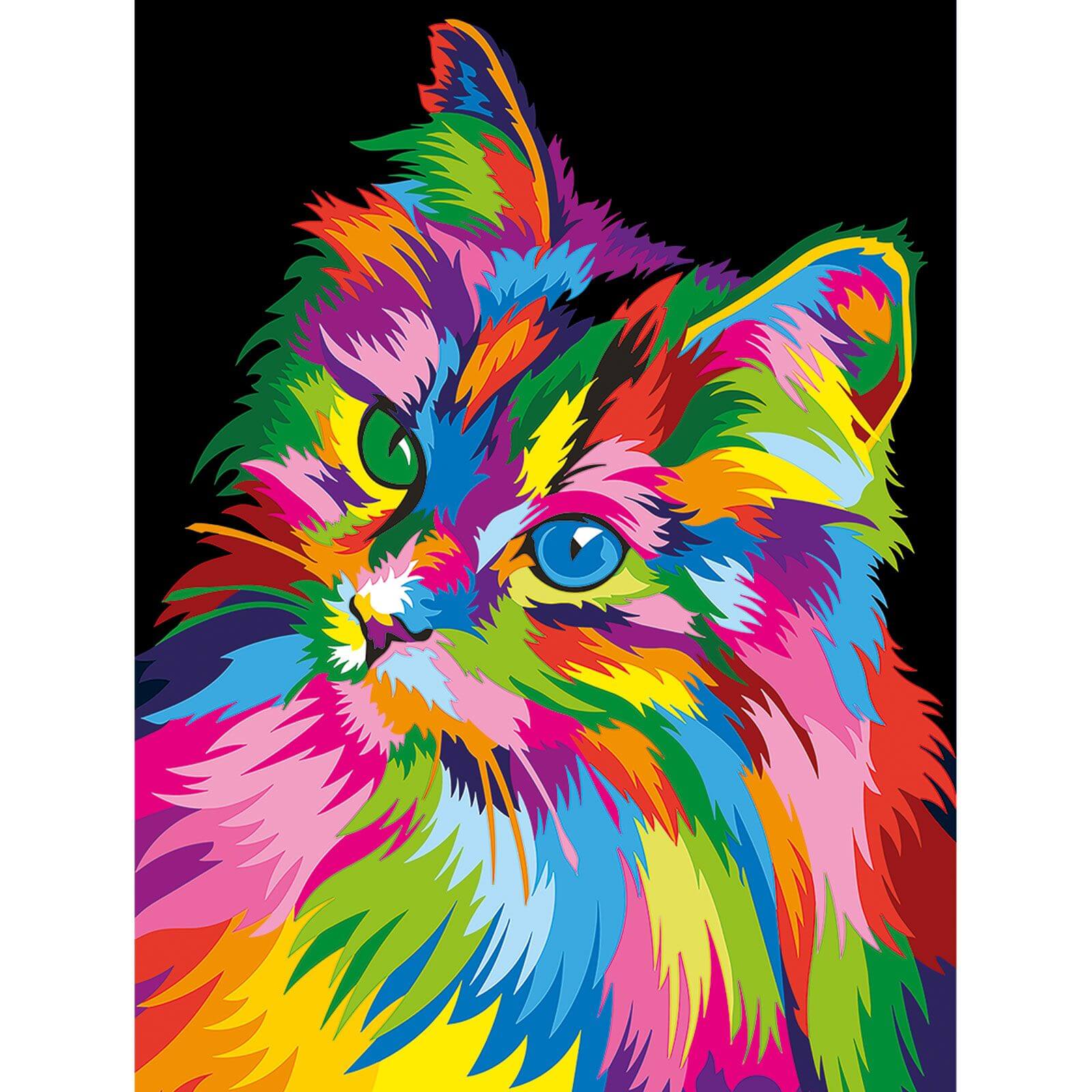 5D Diamond Painting 30x40 cm | Through the eyes of a cat (LE136e) – Diamond painting | Varvikas.Shop