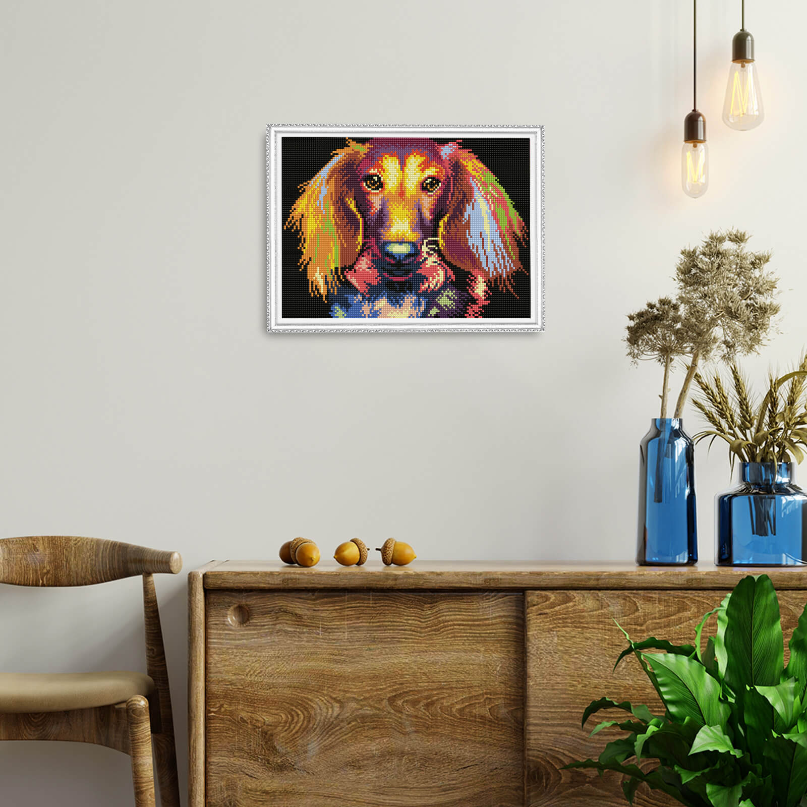 5D Diamond Painting 30x40 cm | Through the eyes of a dachshund (LE138e) – Diamond painting | Varvikas.Shop