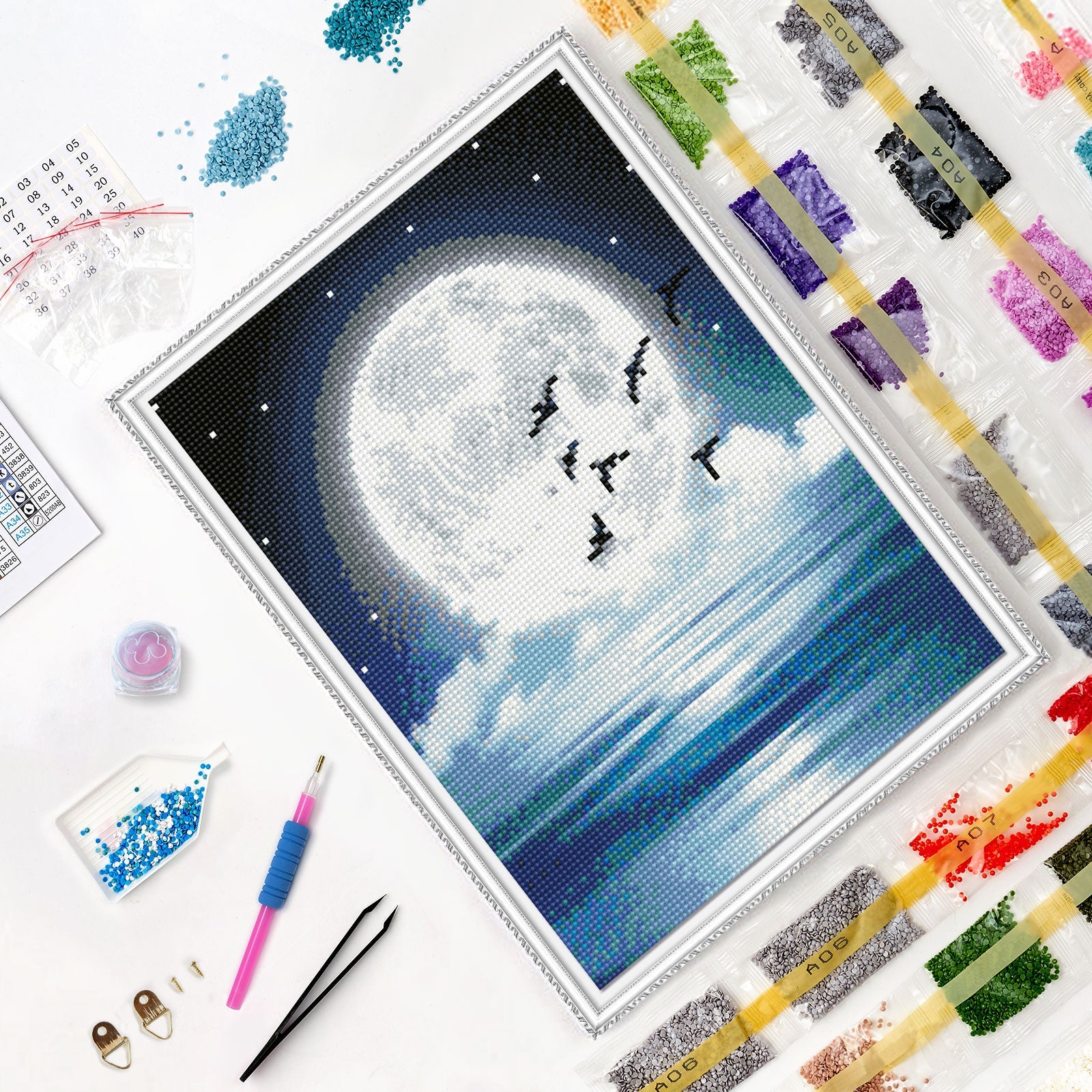 5D Diamond Painting 30x40 cm | Under the Moonlight (LE141e) – Diamond painting | Varvikas.Shop