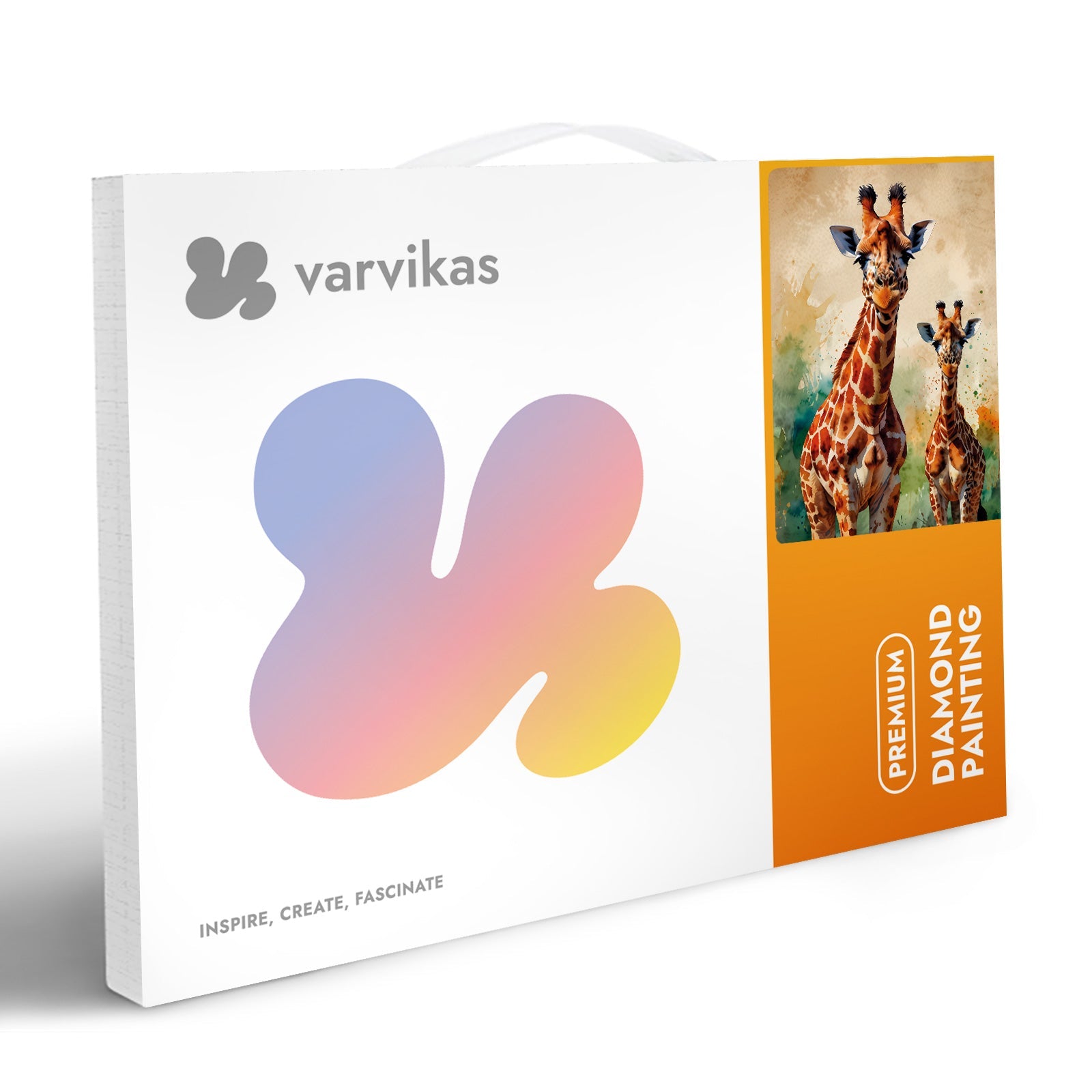 5D Diamond Painting 30x40 cm | Watercolor Giraffes (LE169e) – Diamond painting | Varvikas.Shop