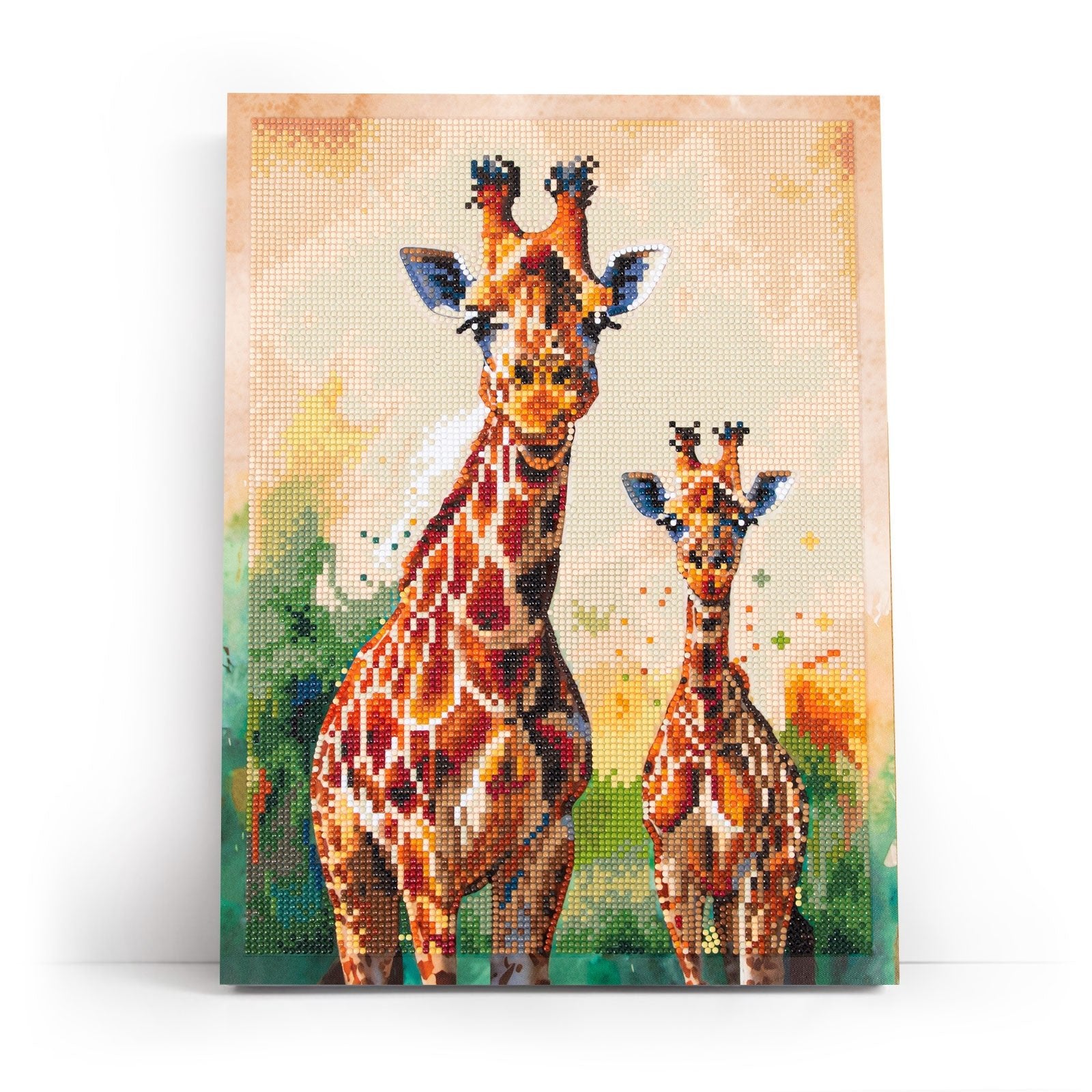 5D Diamond Painting 30x40 cm | Watercolor Giraffes (LE169e) – Diamond painting | Varvikas.Shop