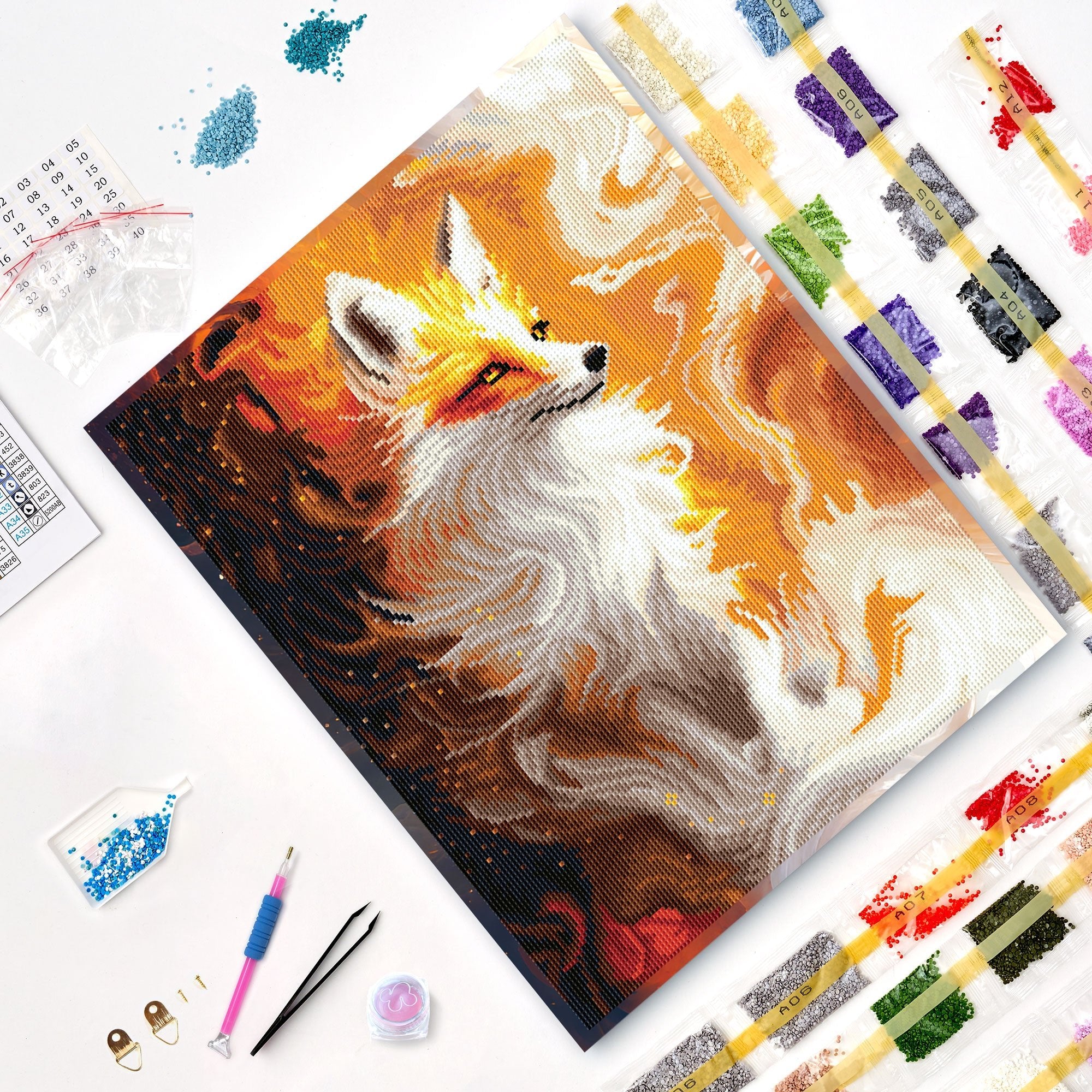 5D Diamond Painting 40×50 cm, Ember Gaze (LG403e) – Diamond painting | Varvikas.Shop