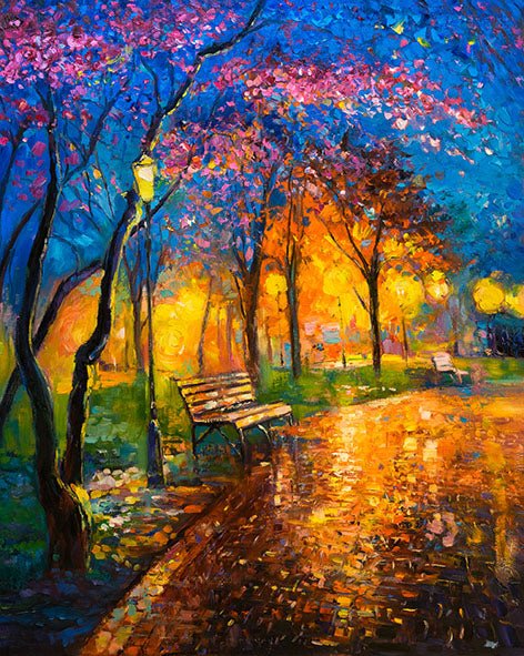 5D Diamond Painting 40x50 cm | Autumn Evening (LG286e) – Diamond painting | Varvikas.Shop