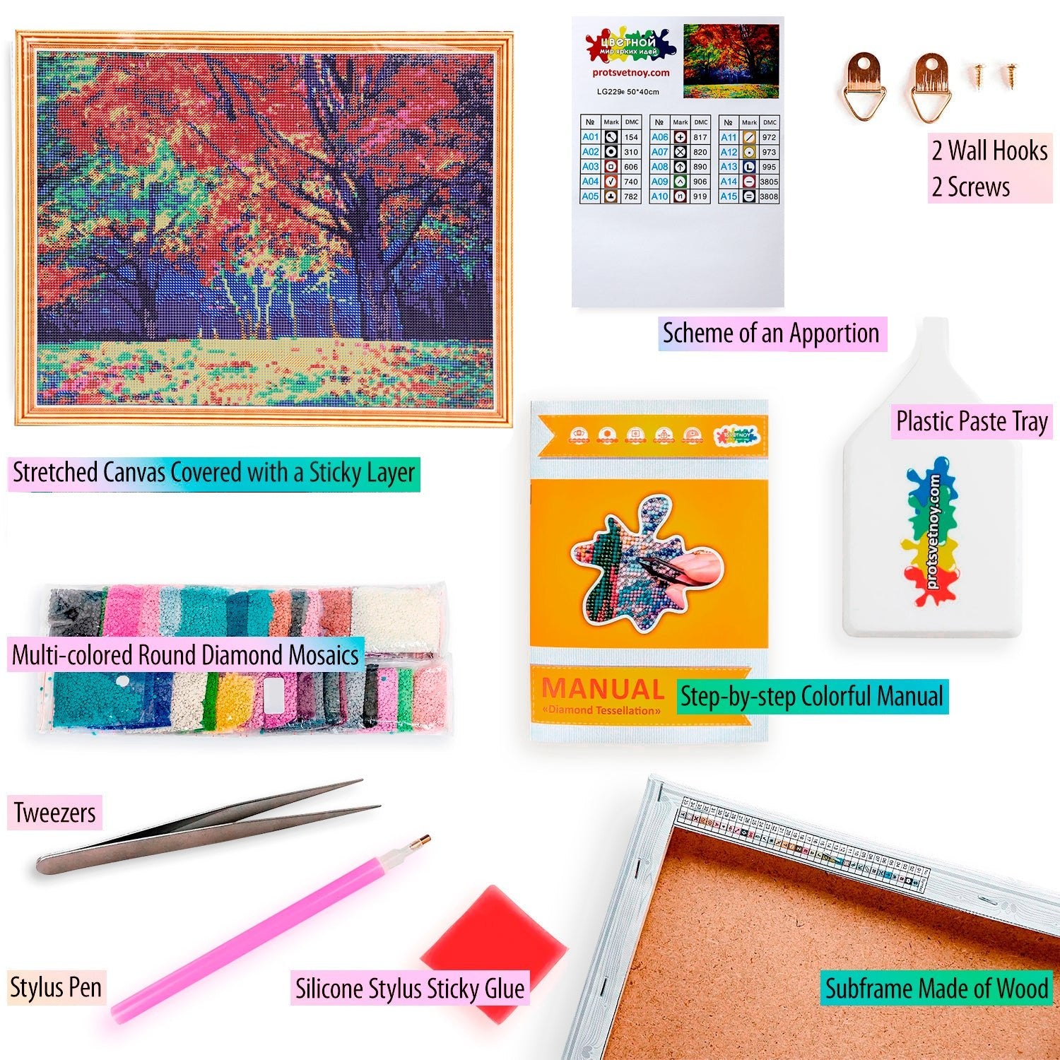 5D Diamond Painting 40x50 cm | Autumn Forest (LG229e) – Diamond painting | Varvikas.Shop
