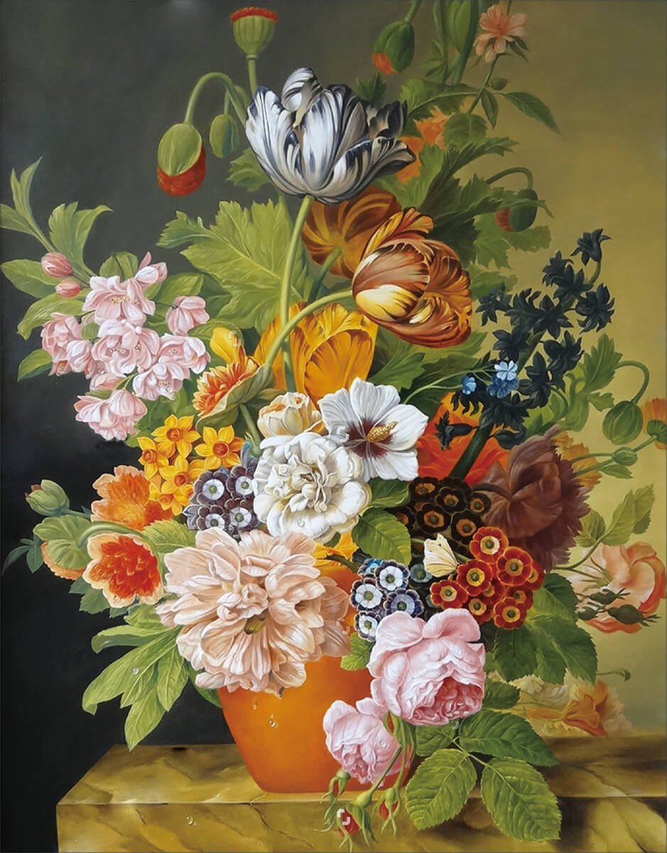5D Diamond Painting 40x50 cm | Bouquet In A Vase (LG204e) – Diamond painting | Varvikas.Shop