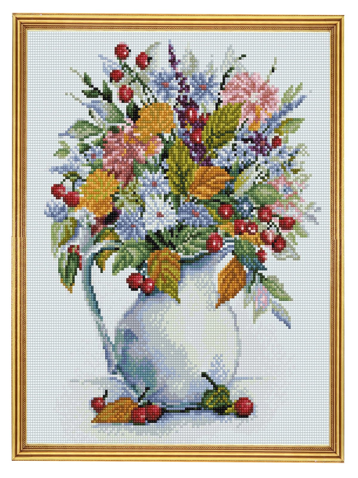 5D Diamond Painting 40x50 cm | Bouquet with dandelions and berries (LG024e) – Diamond painting | Varvikas.Shop