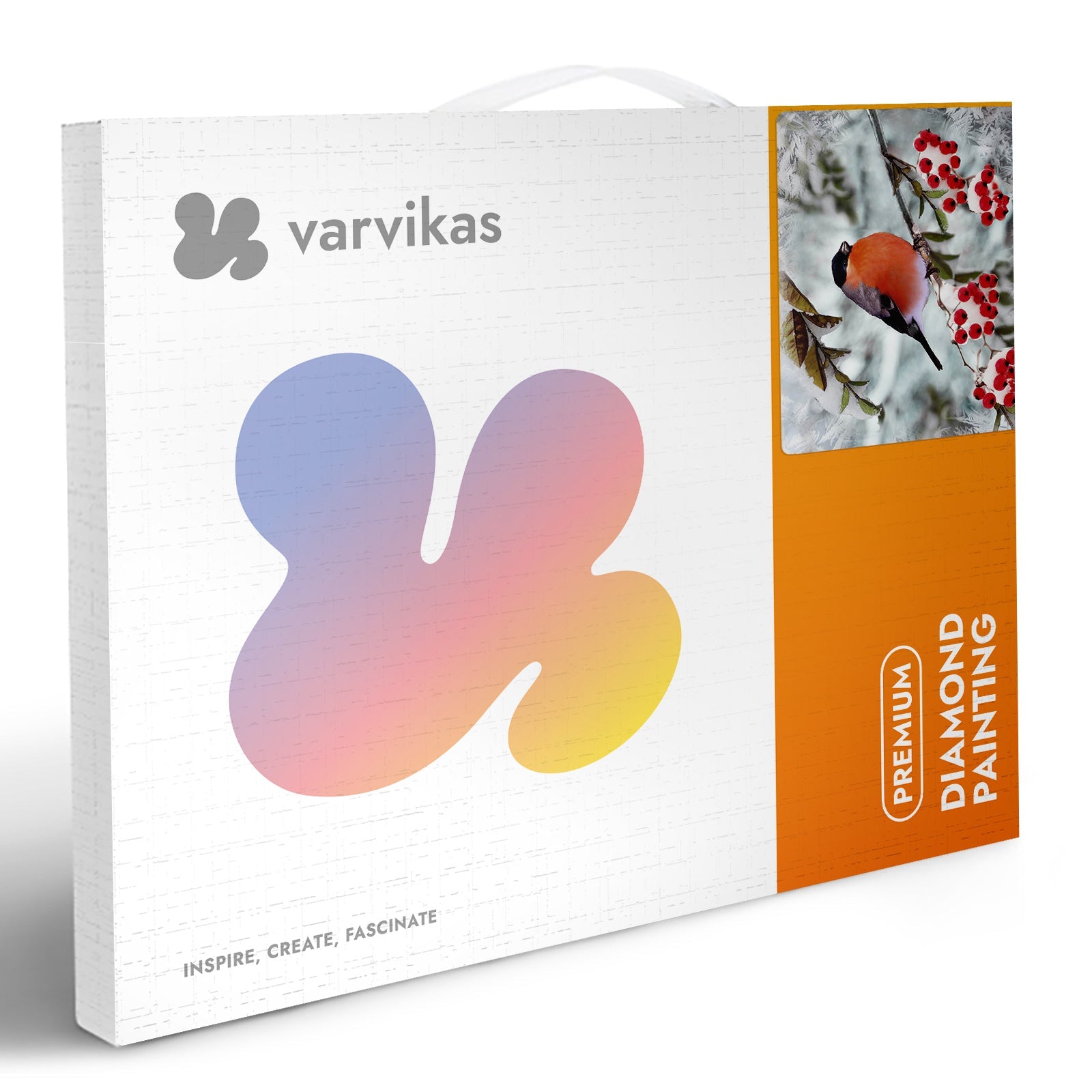 5D Diamond Painting 40x50 cm | Bullfinch with Berries (LG303e) – Diamond painting | Varvikas.Shop