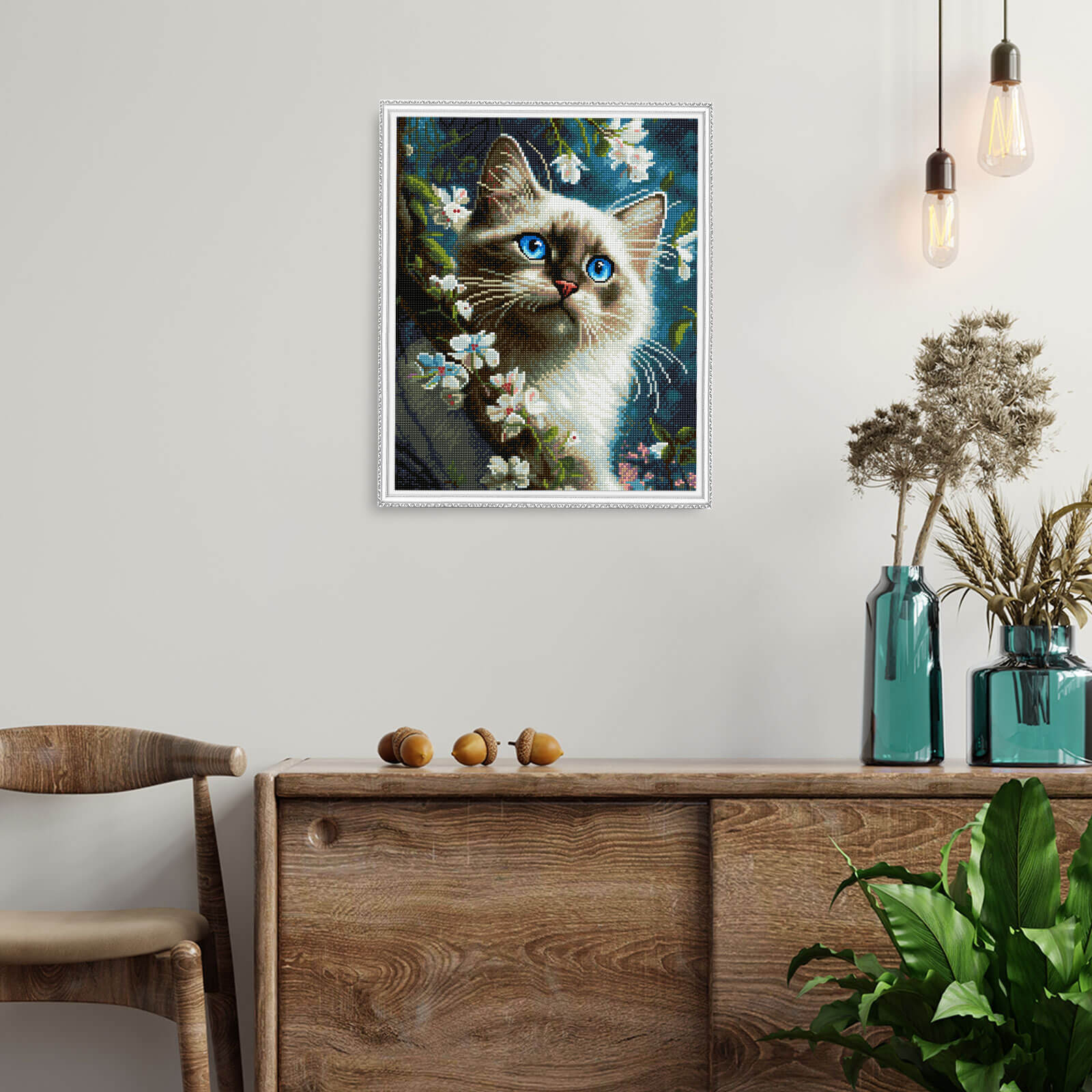 5D Diamond Painting 40x50 cm | Cat's harmony (LG338e) – Diamond painting | Varvikas.Shop