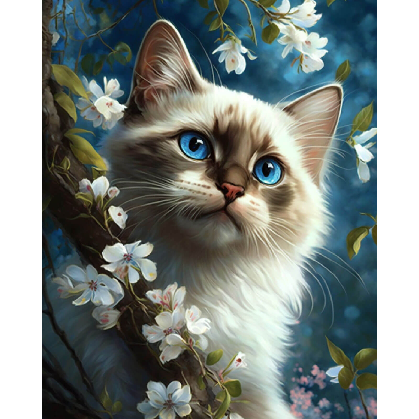 5D Diamond Painting 40x50 cm | Cat's harmony (LG338e) – Diamond painting | Varvikas.Shop