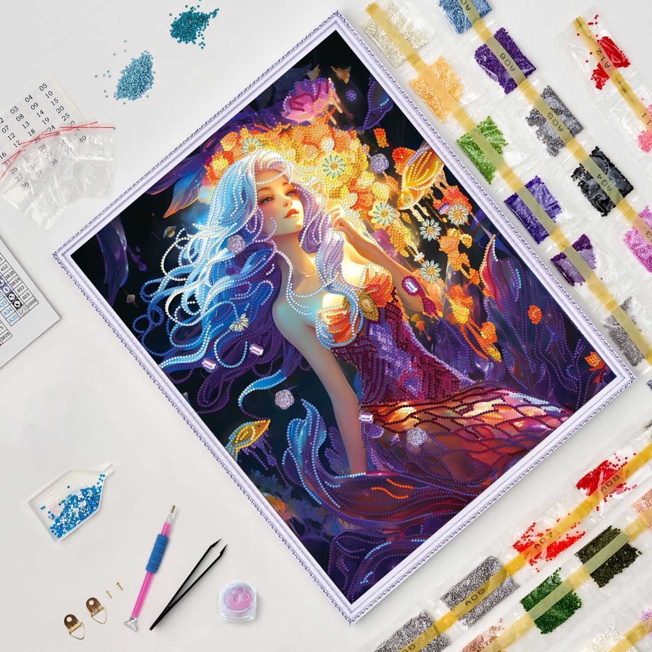 5D Diamond Painting 40x50 cm | Charming Mermaid (LGPS006e) – Diamond painting | Varvikas.Shop