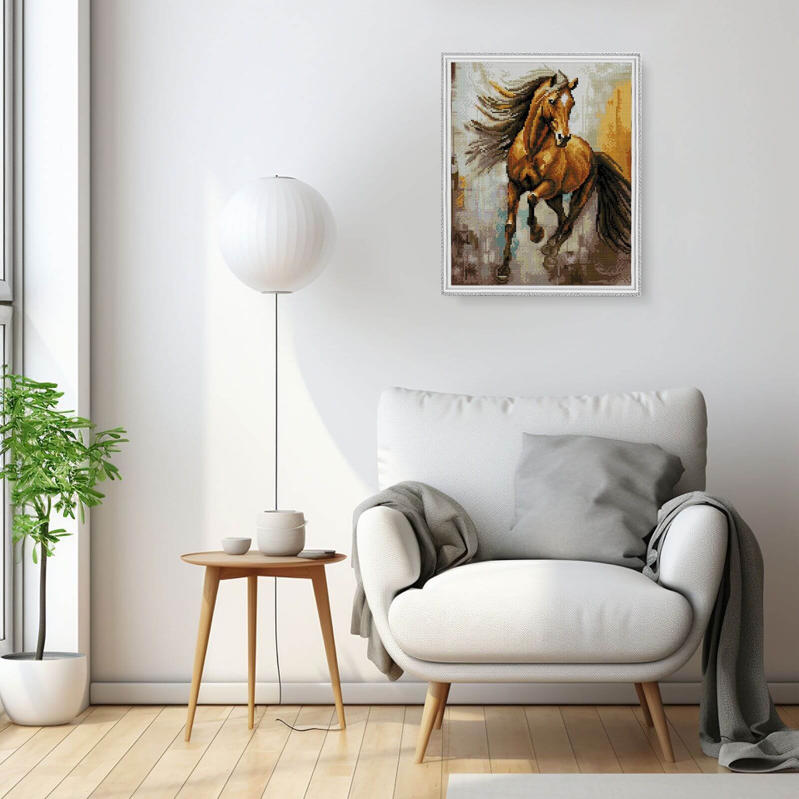 5D Diamond Painting 40x50 cm | Chestnut purebred (LG341e) – Diamond painting | Varvikas.Shop