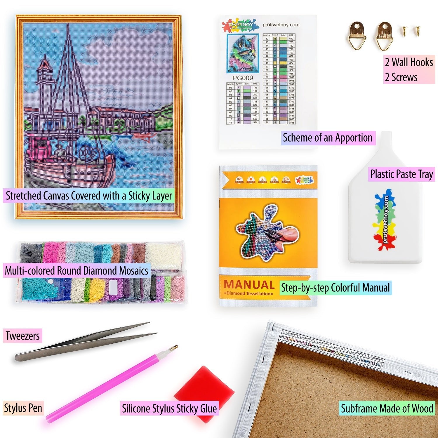 5D Diamond Painting 40x50 cm | Coastal Town (LG064e) – Diamond painting | Varvikas.Shop