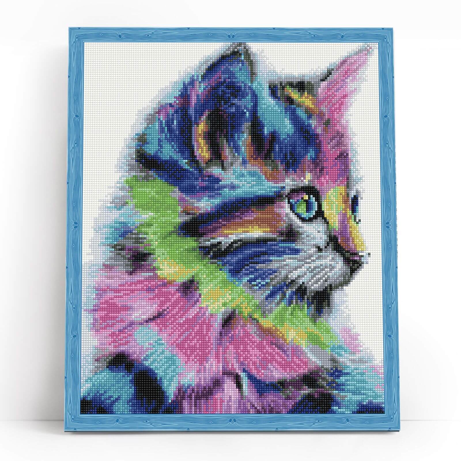 5D Diamond Painting 40x50 cm | Colorful Kitten (LG009e) – Diamond painting | Varvikas.Shop