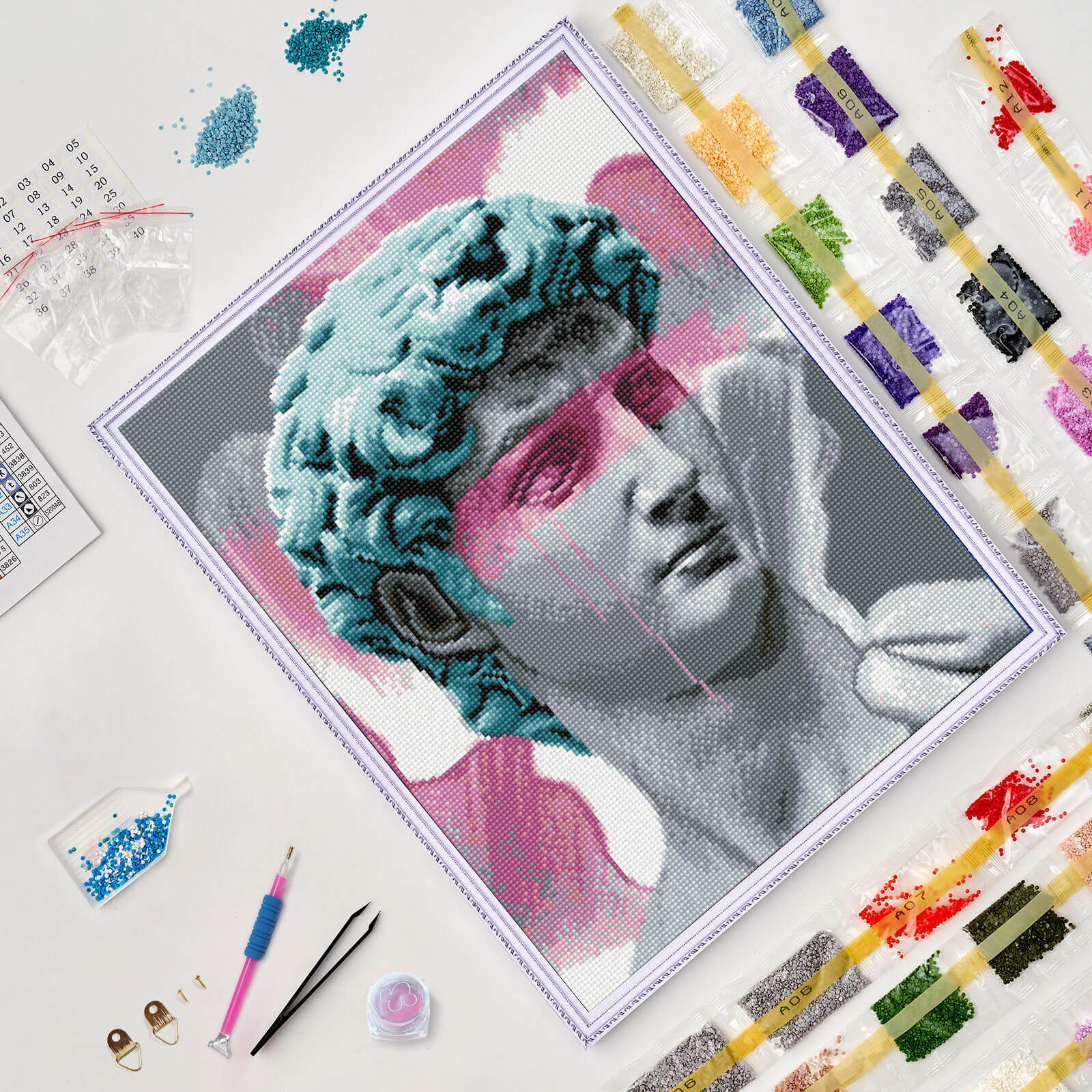 5D Diamond Painting 40x50 cm | David (LG324e) – Diamond painting | Varvikas.Shop