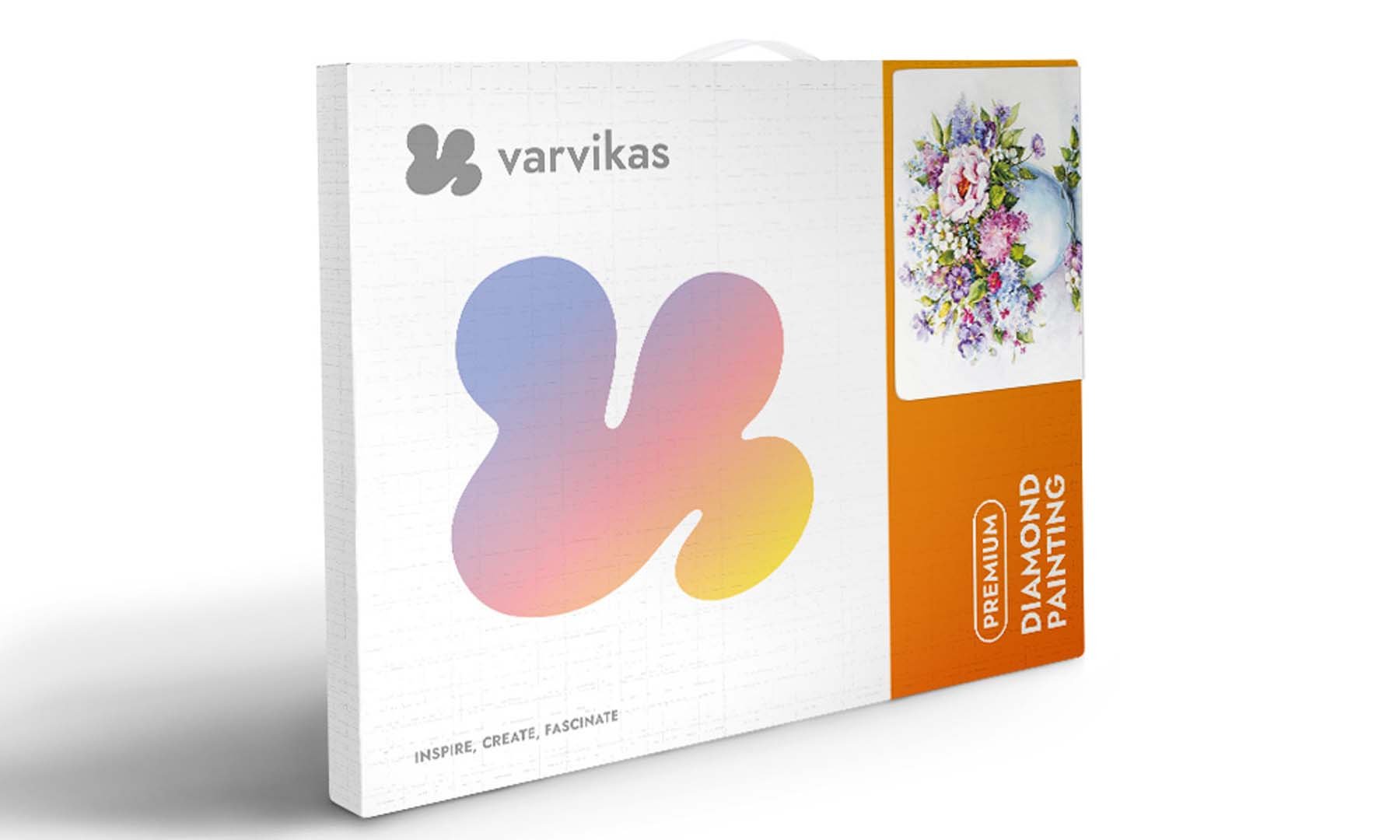 5D Diamond Painting 40x50 cm | Delicate flowers in a white vase (LG147e) – Diamond painting | Varvikas.Shop