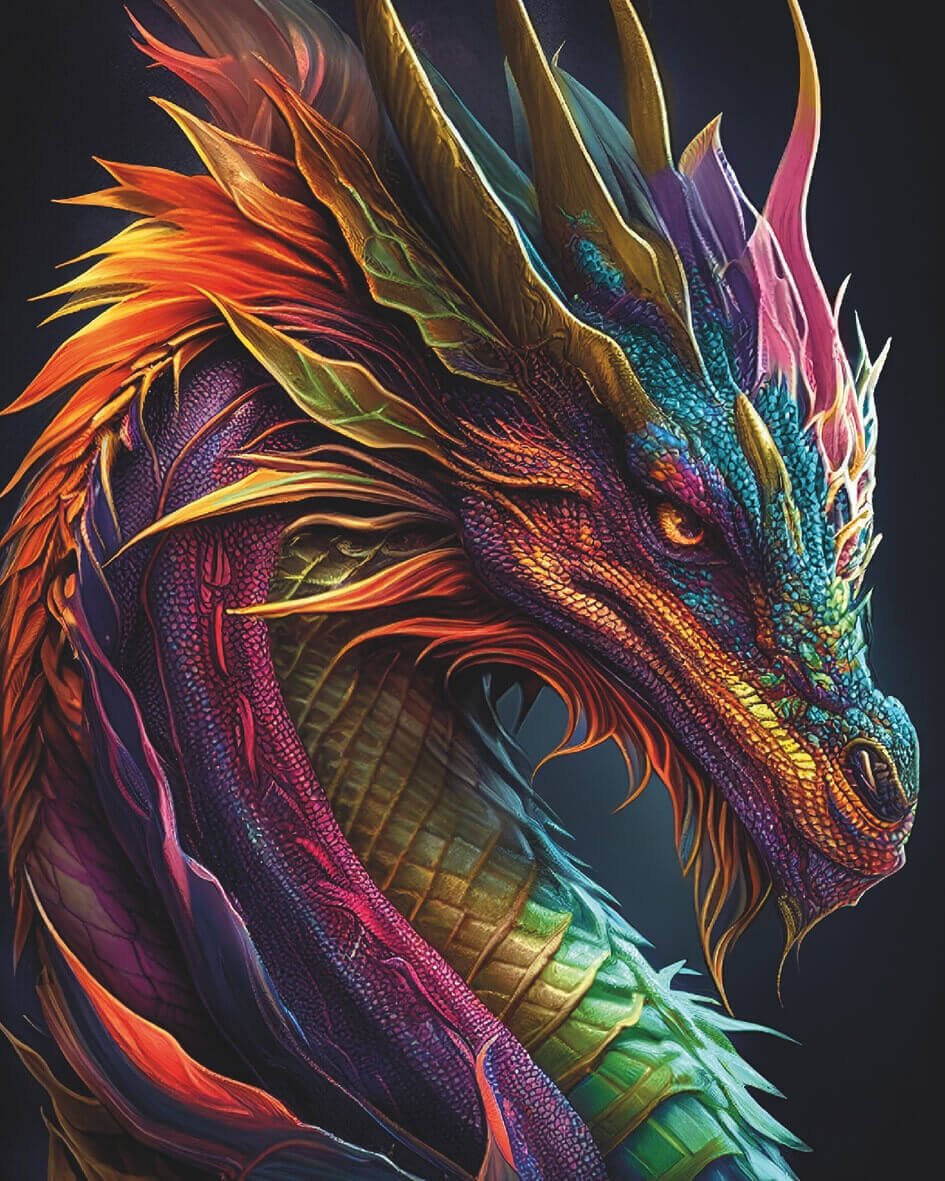 5D Diamond Painting 40x50 cm | Dragon figure (LG331e) – Diamond painting | Varvikas.Shop