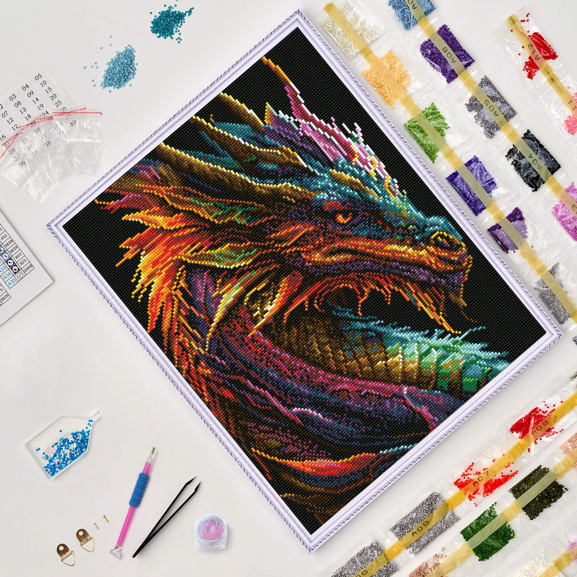 5D Diamond Painting 40x50 cm | Dragon figure (LG331e) – Diamond painting | Varvikas.Shop