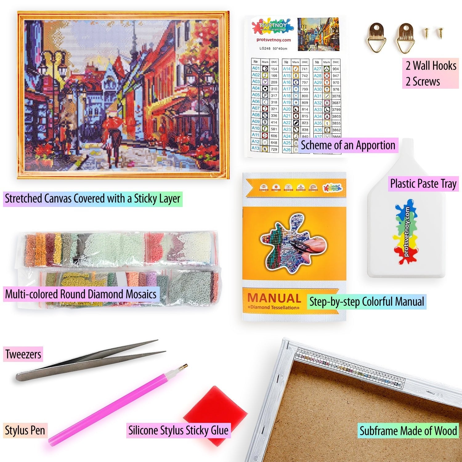 5D Diamond Painting 40x50 cm | European Town (LG248e) – Diamond painting | Varvikas.Shop