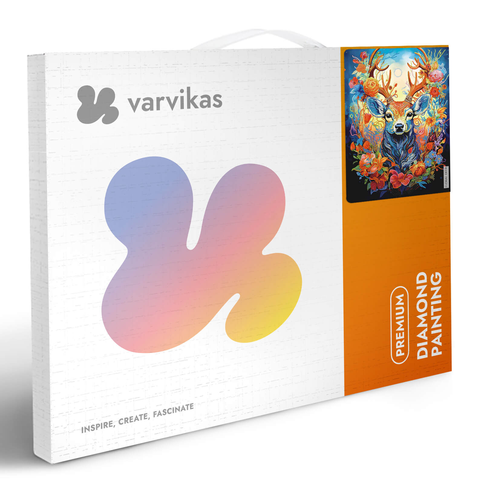 5D Diamond Painting 40x50 cm | Floral deer (LGPS007e) – Diamond painting | Varvikas.Shop