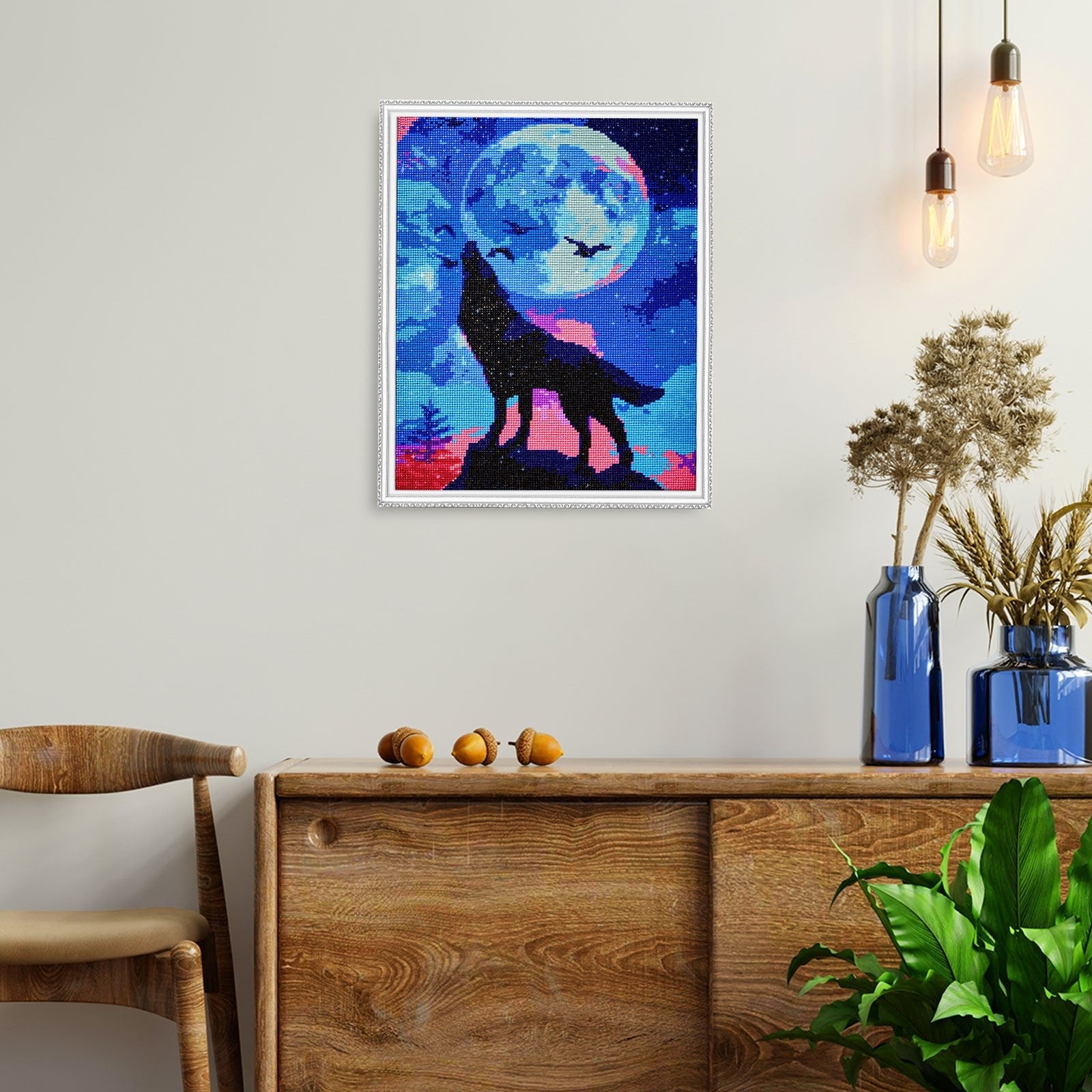5D Diamond Painting 40x50 cm | Full moon (LG230e) – Diamond painting | Varvikas.Shop